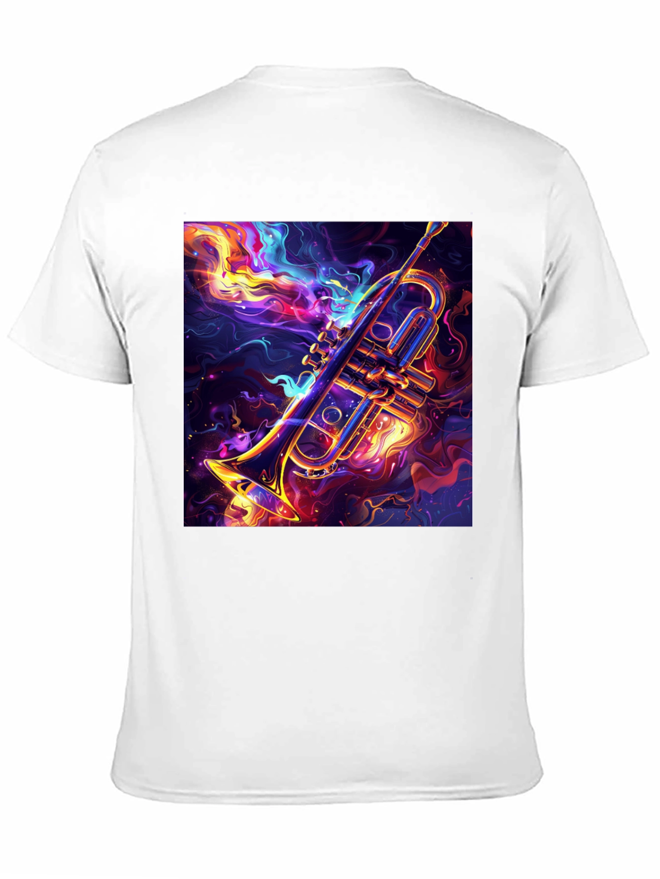 Trumpet Graphic Black T-Shirt: Artistic Music Lover Tee