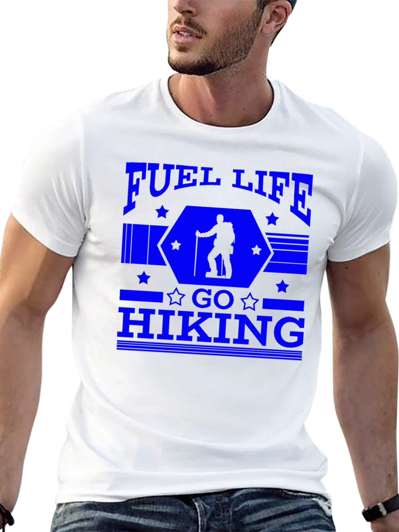Fuel Life Go Hiking Mens Black T-Shirt