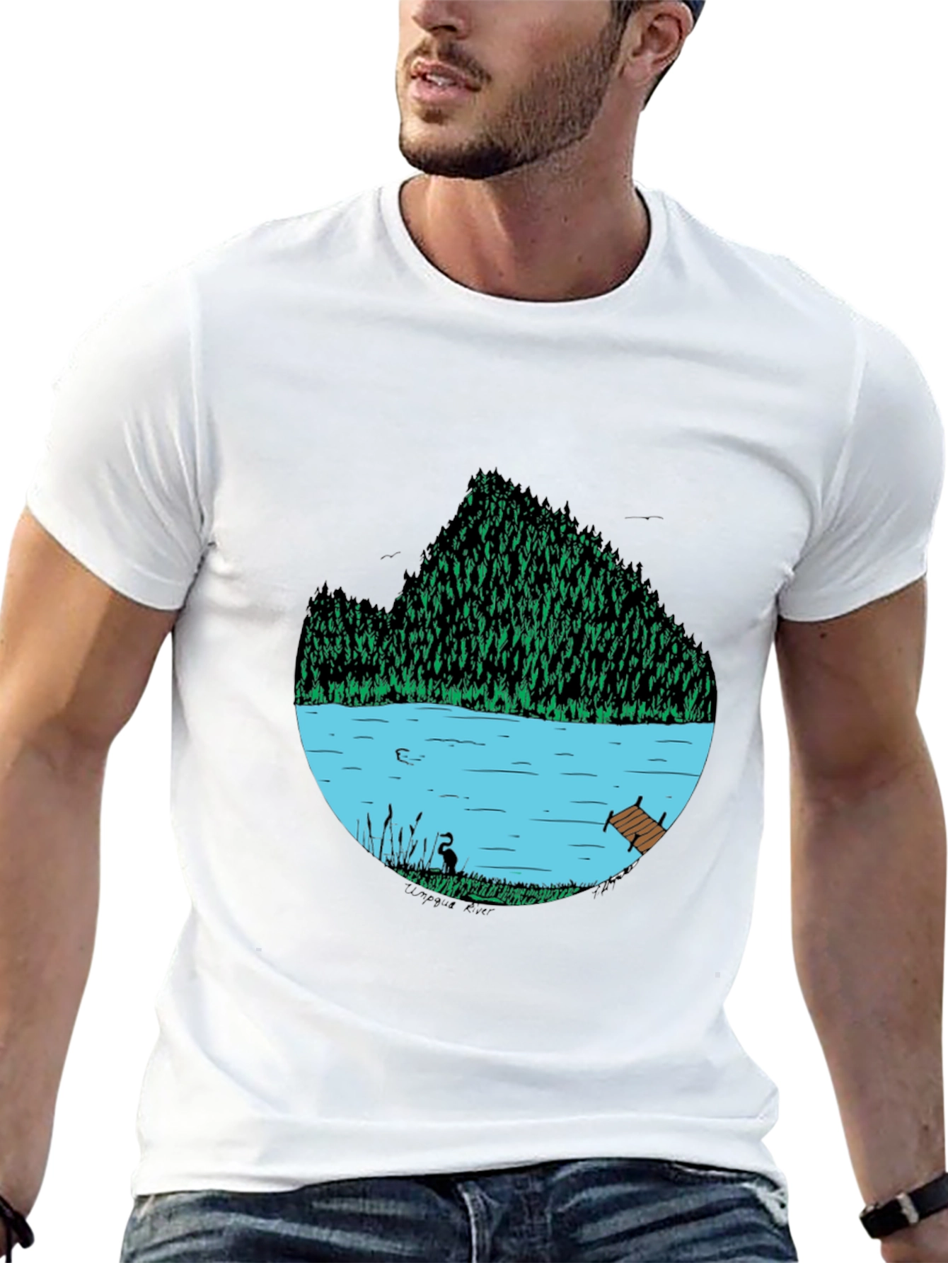 Nature Lake Graphic T-Shirt - Relaxed Fit