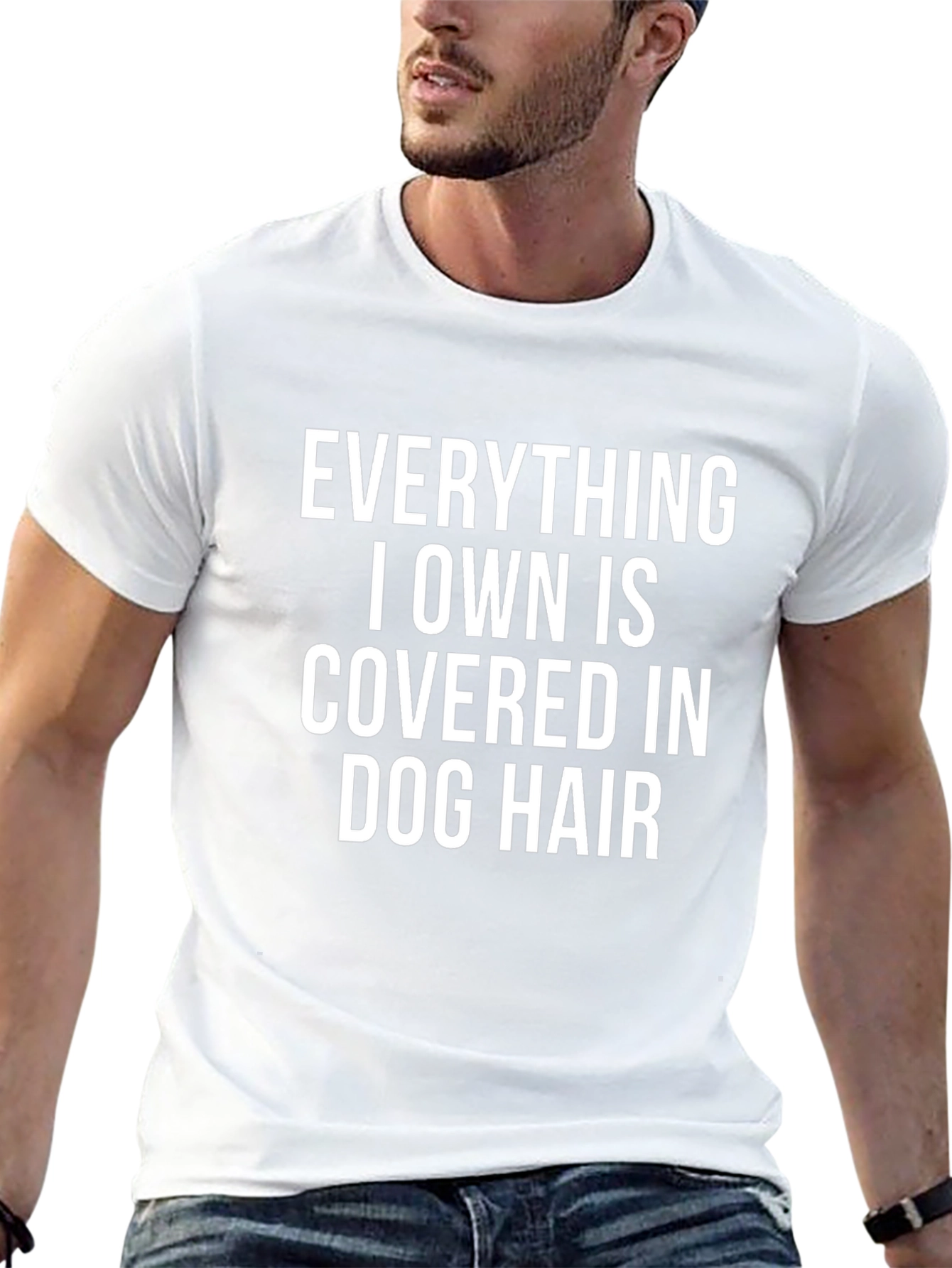 Dog Hair T-Shirt: Humorous Pet Lover Tee