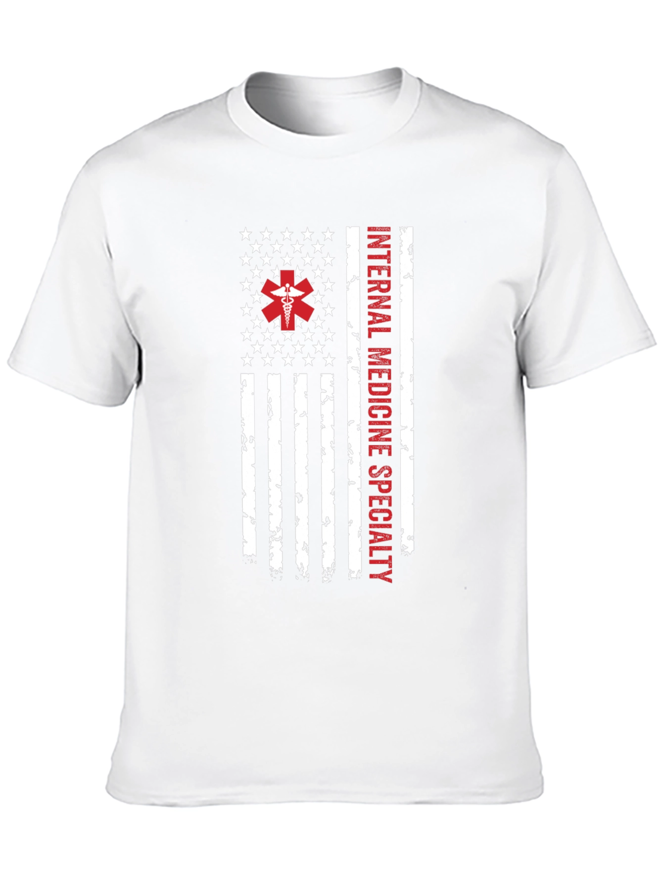 Internal Medicine Specialty American Flag T-Shirt