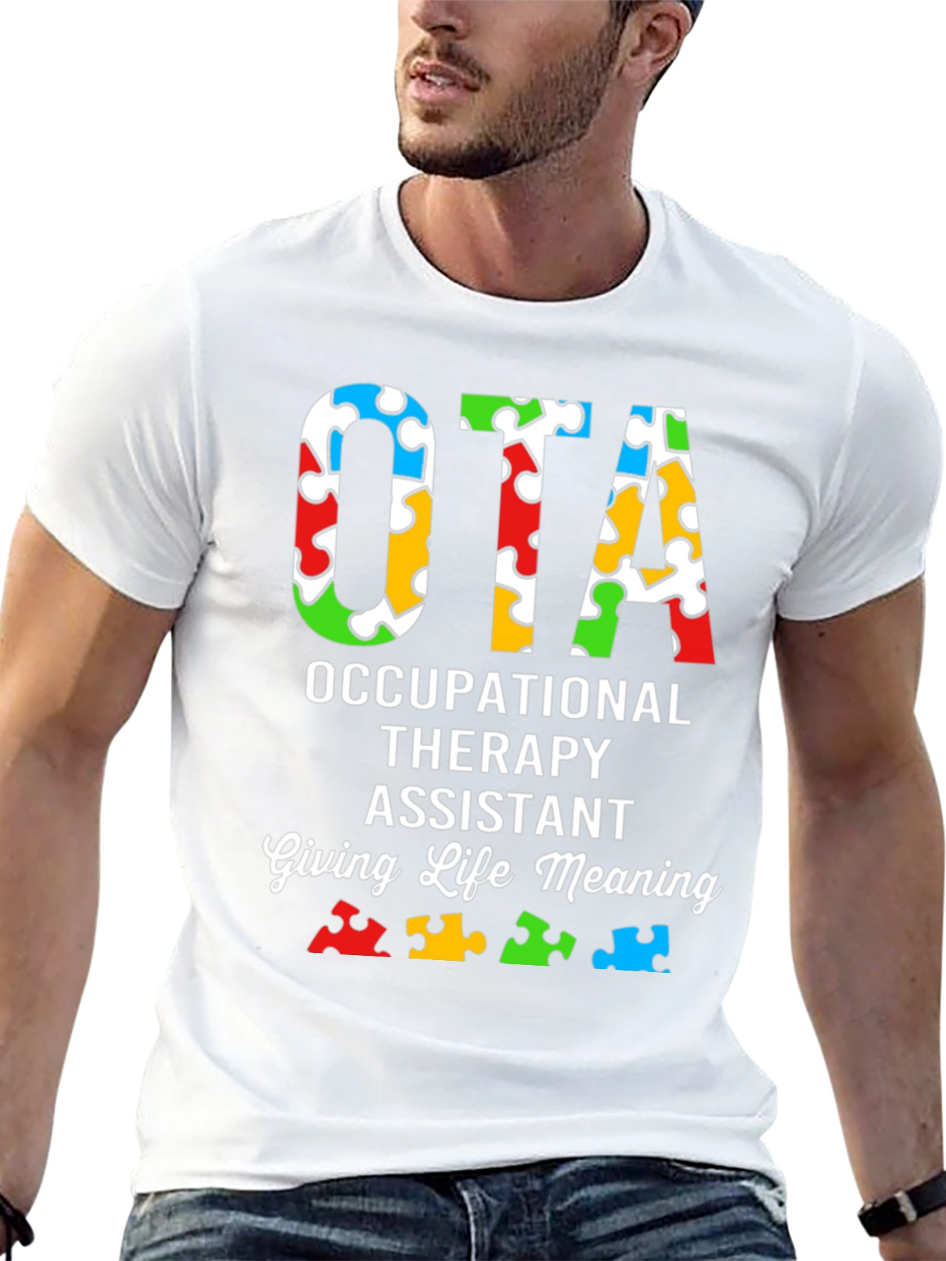 OTA Puzzle Piece T-Shirt - Occupational Therapy Assistant Tee