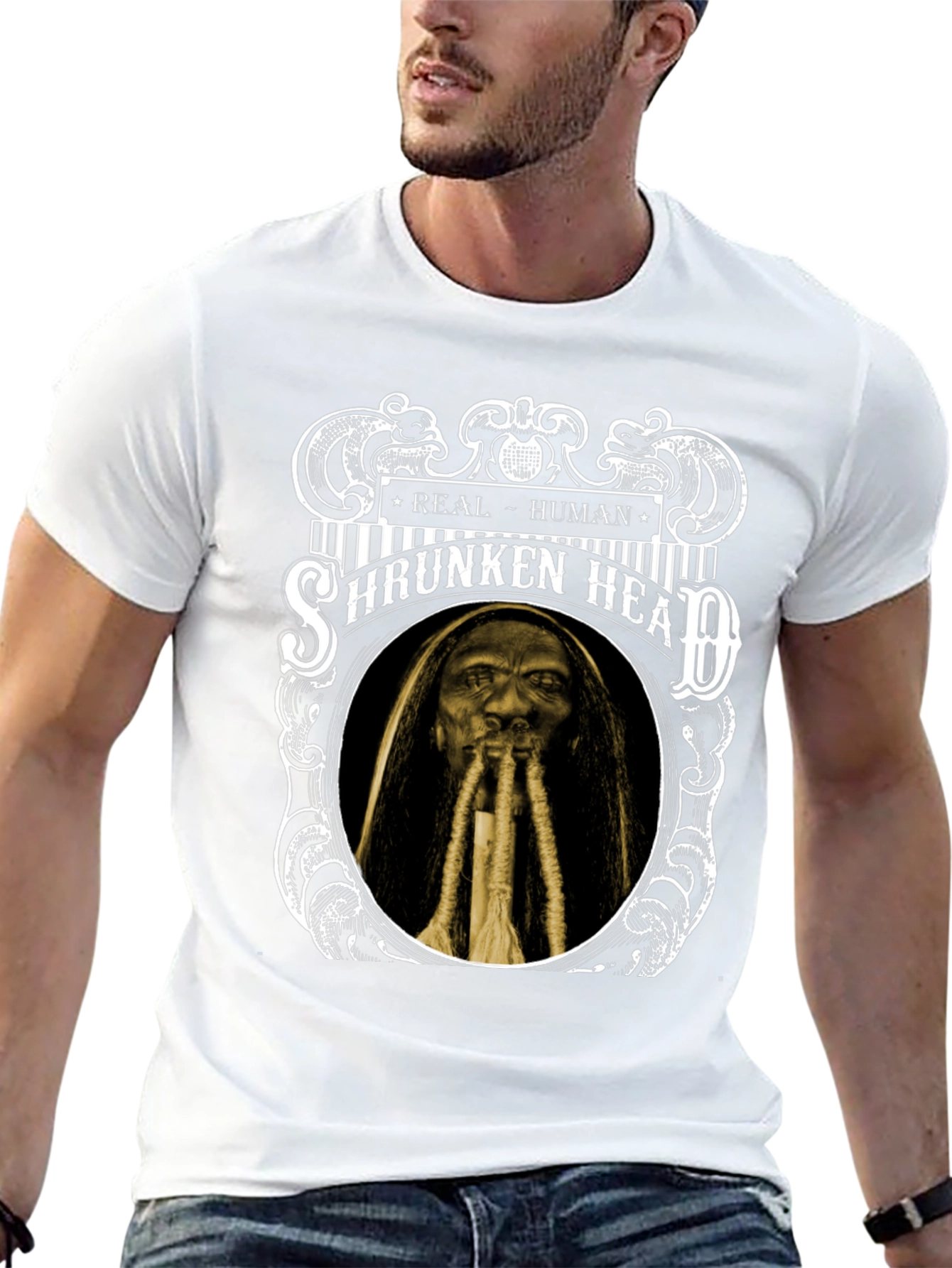 Shrunken Head Graphic T-Shirt - Real Human Tee
