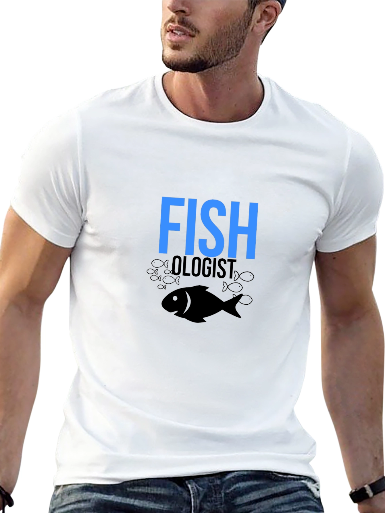Fish Ologist Black Graphic T-Shirt