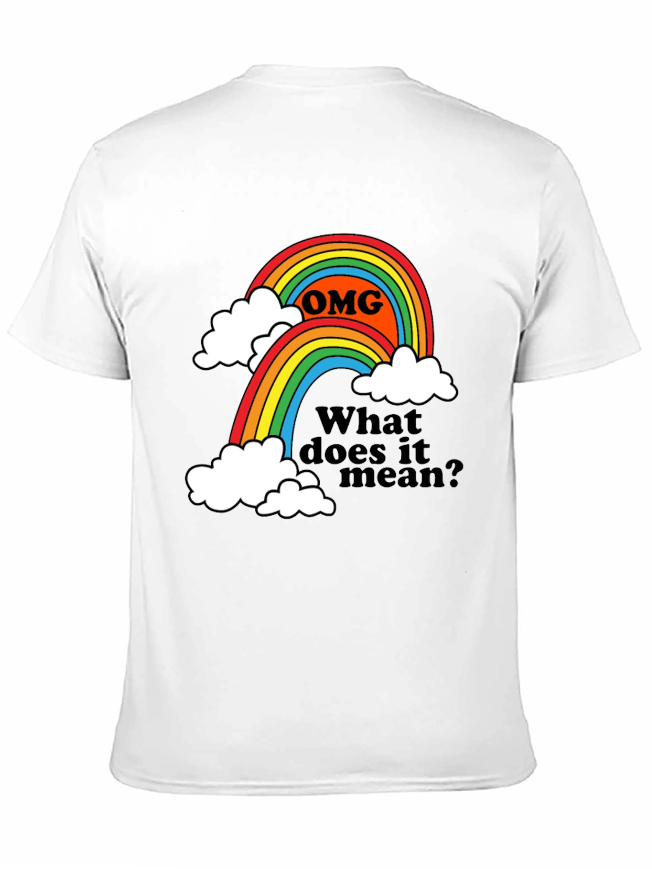 OMG Rainbow Graphic Tee - Unique Design