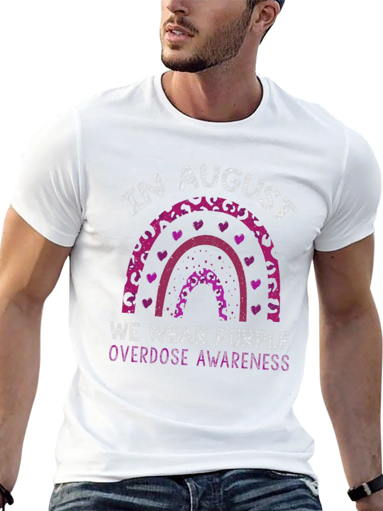 Purple Overdose Awareness Rainbow T-Shirt