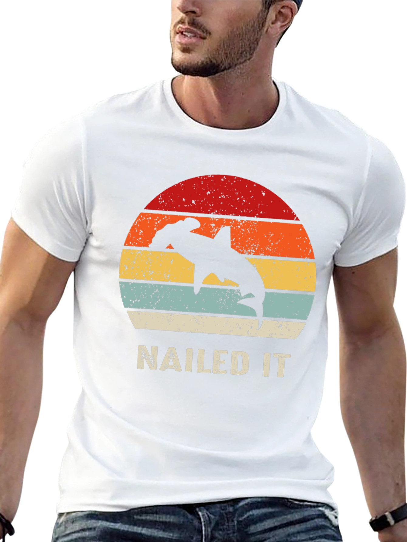 Hammerhead Shark Nailed It Retro T-Shirt