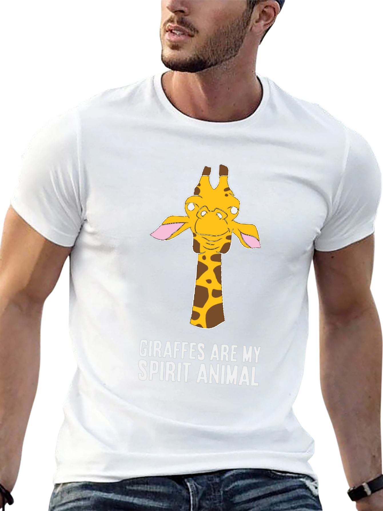 Giraffe Spirit Animal Graphic Tee - Casual Cotton T-Shirt