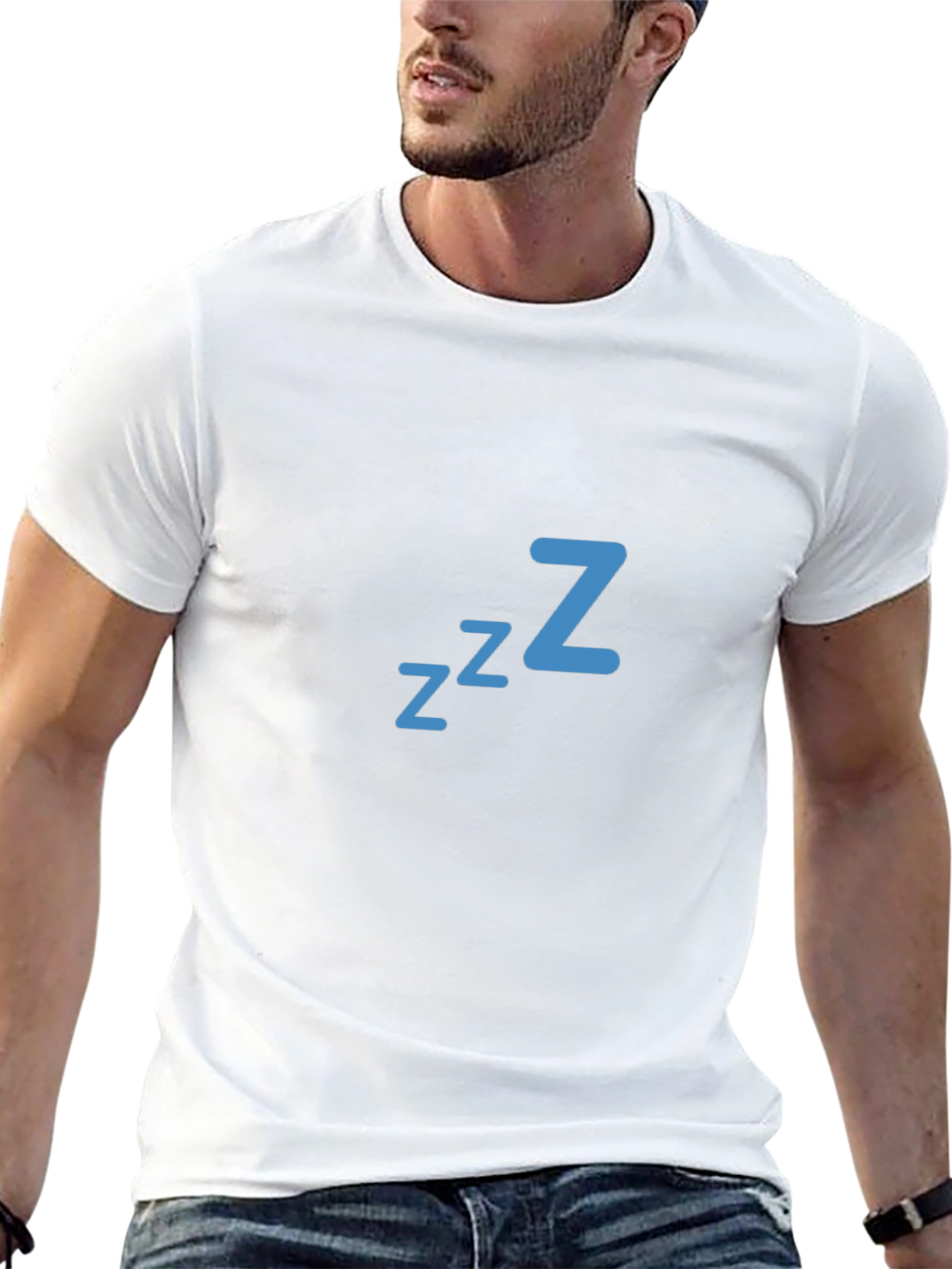 Zzz Sleep Mode Graphic Tee - Soft Black Cotton