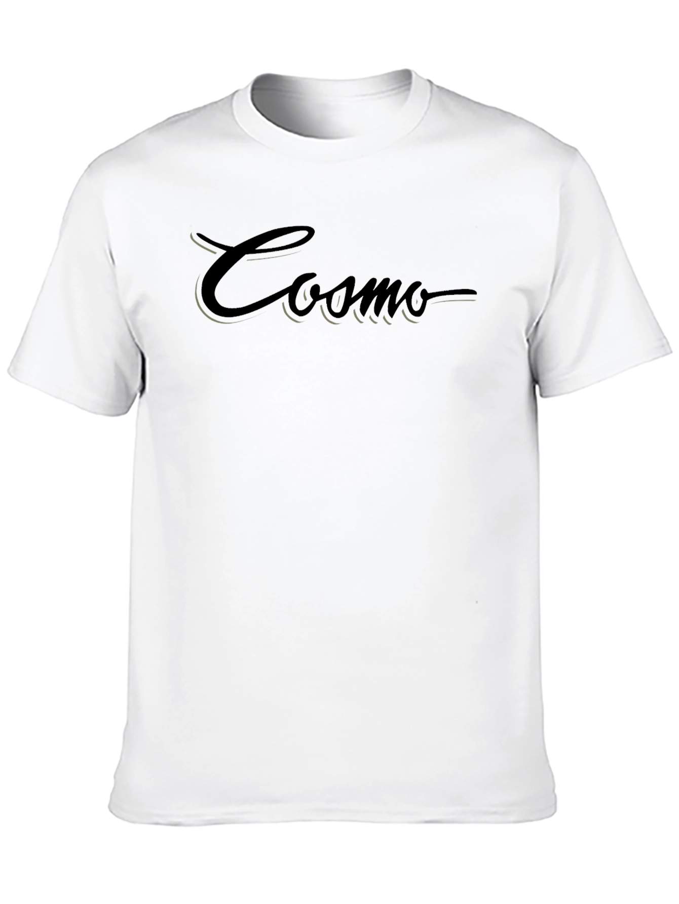 Cosmo Script Black T-Shirt - Stylish Casual Wear