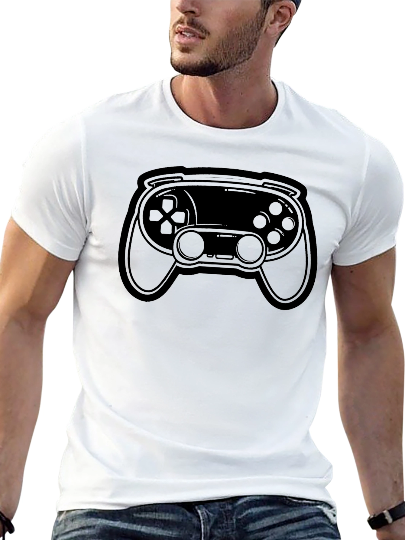 Gamer Controller Graphic Tee - Black