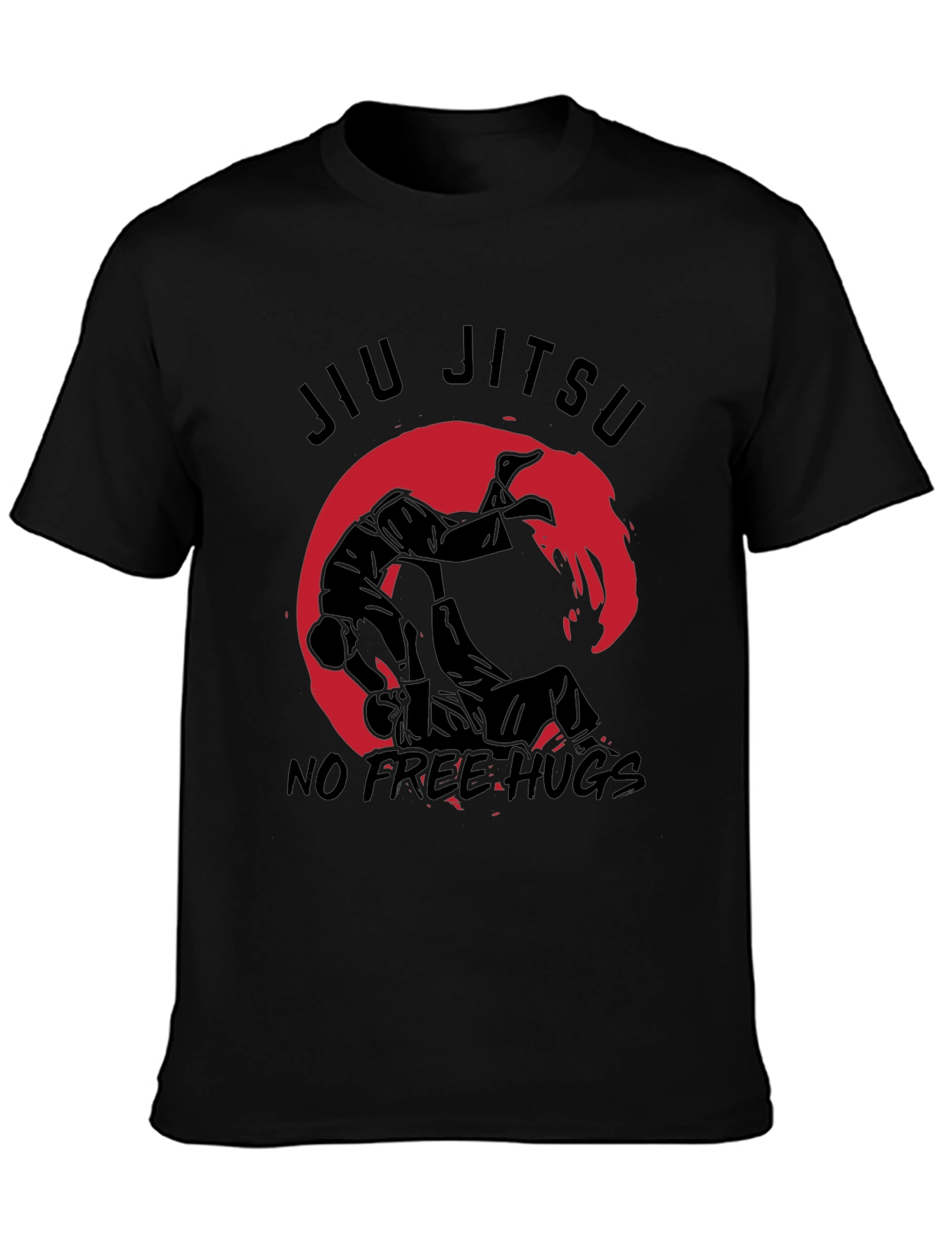 Jiu Jitsu No Free Hugs Black T-Shirt
