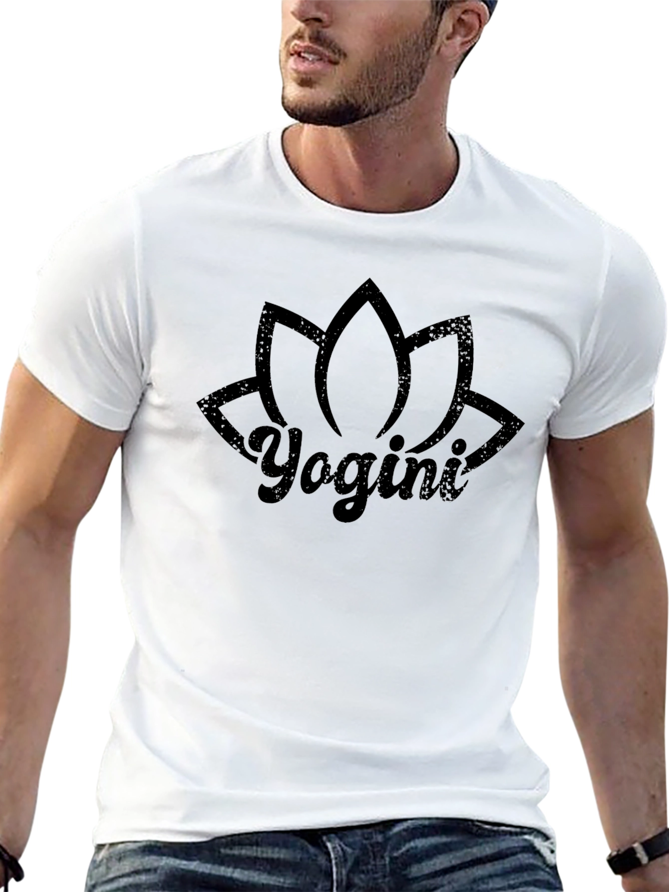 Yogini Lotus T-Shirt - Black Yoga Shirt