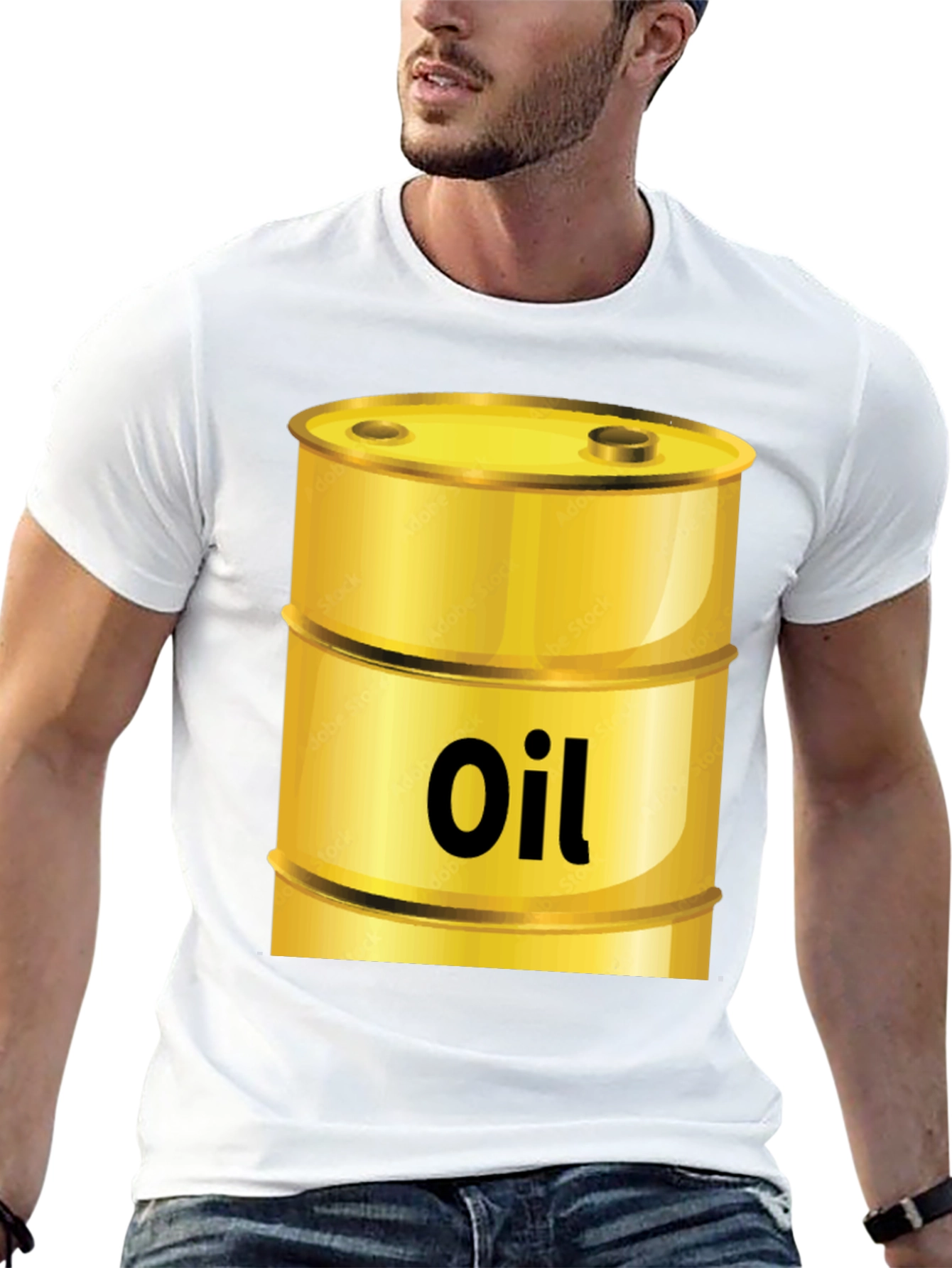 Oil Barrel Graphic Tee - Cool Black T-Shirt