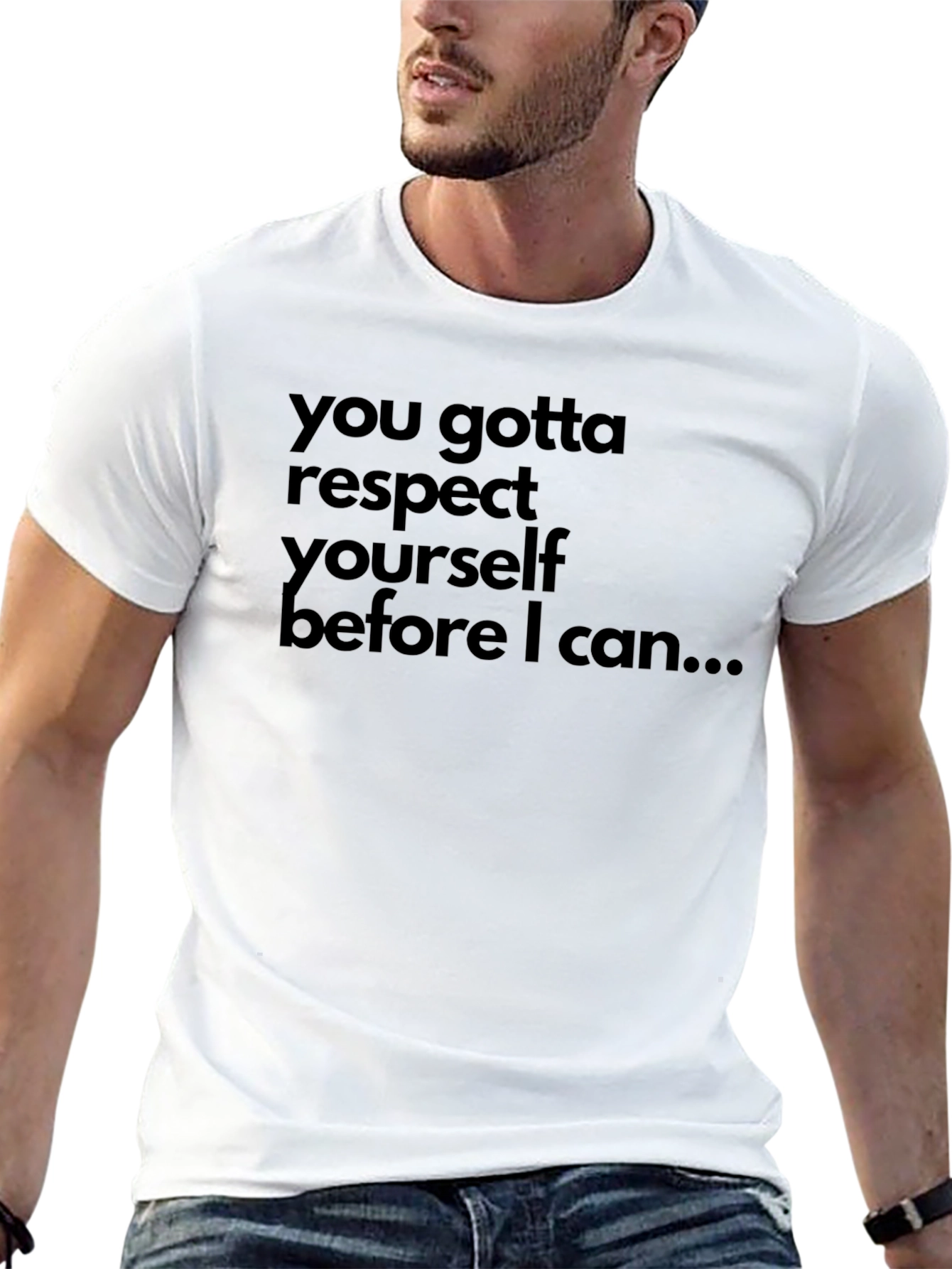 Respect Yourself Graphic Tee - Black Cotton T-Shirt