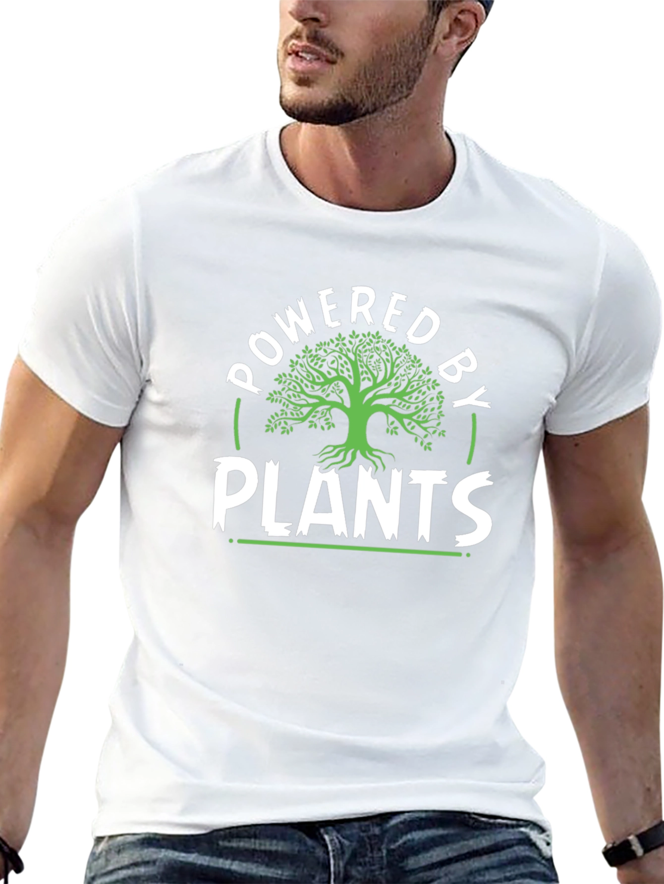 Powered By Plants T-Shirt - Vegan Lifestyle Tee