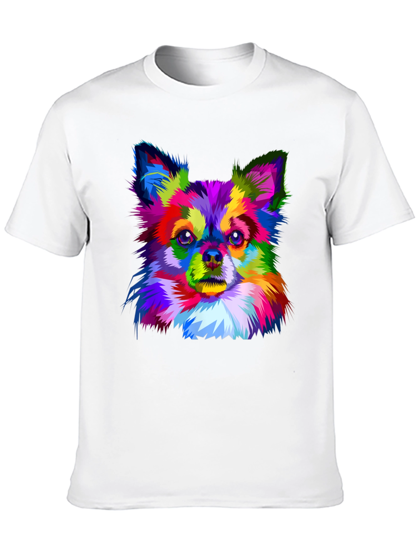 Vibrant Chihuahua Art Print Black T-Shirt