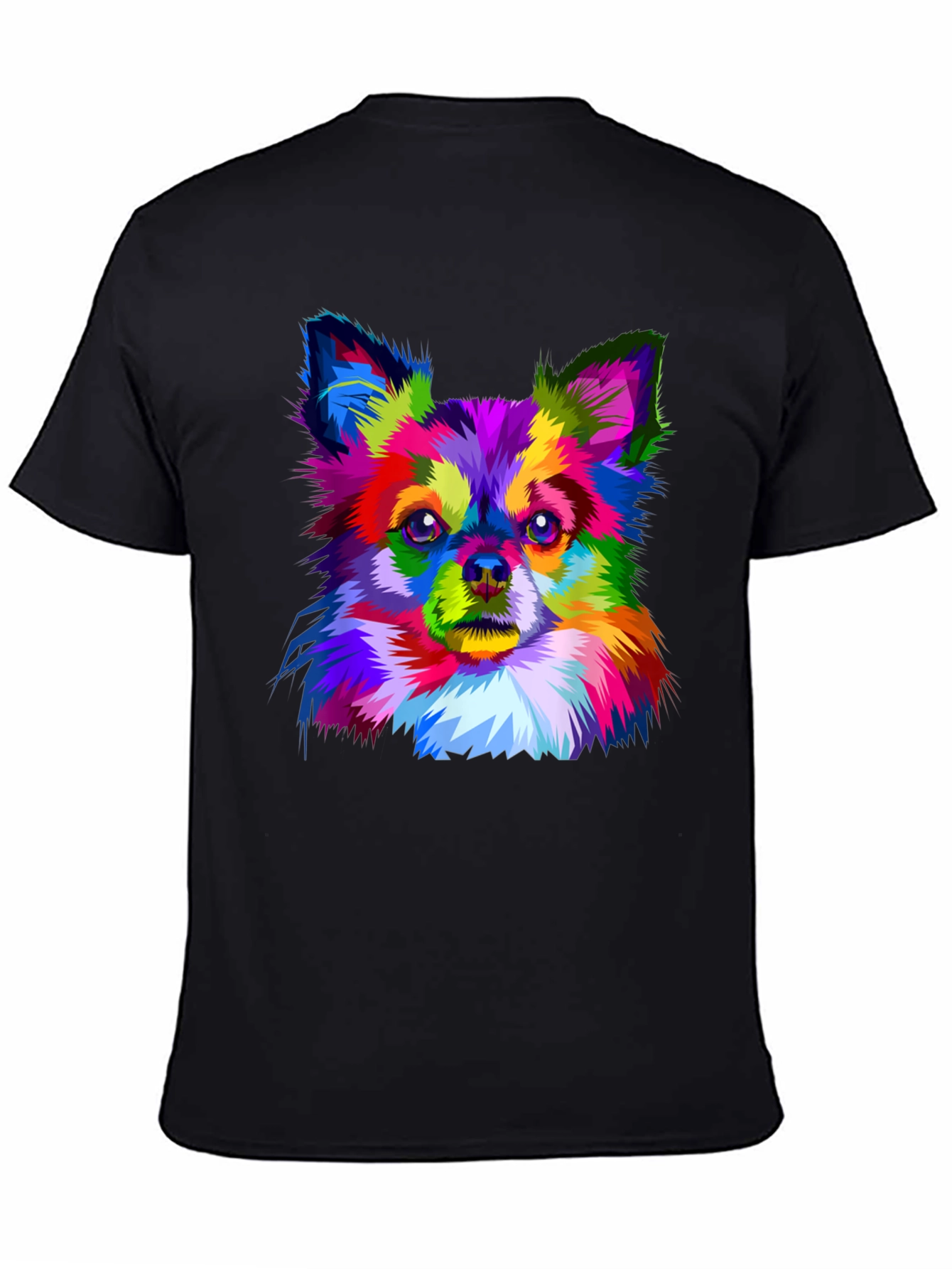 Vibrant Chihuahua Art Print Black T-Shirt