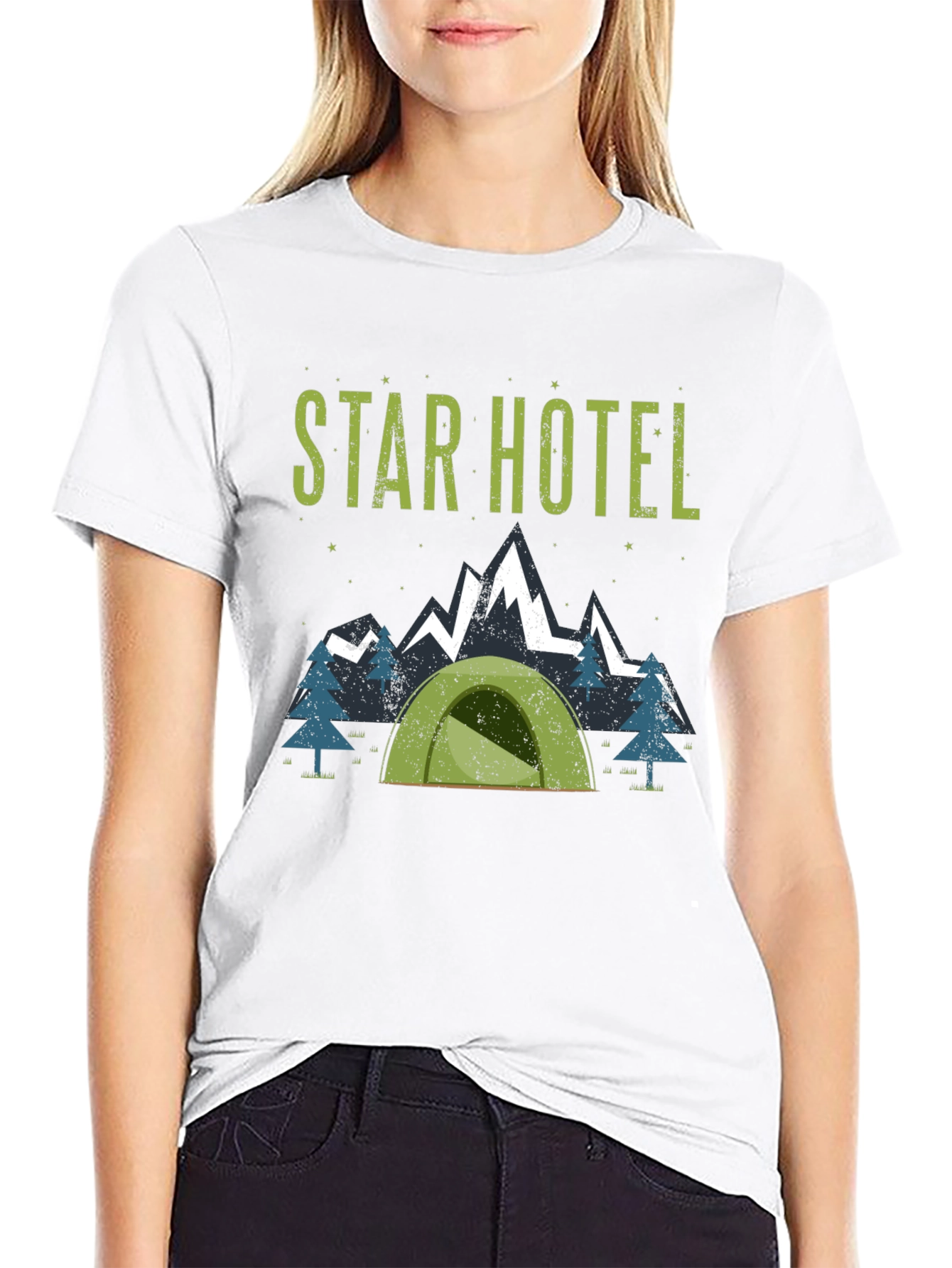 Star Hotel Camping T-Shirt: Adventure Ready!