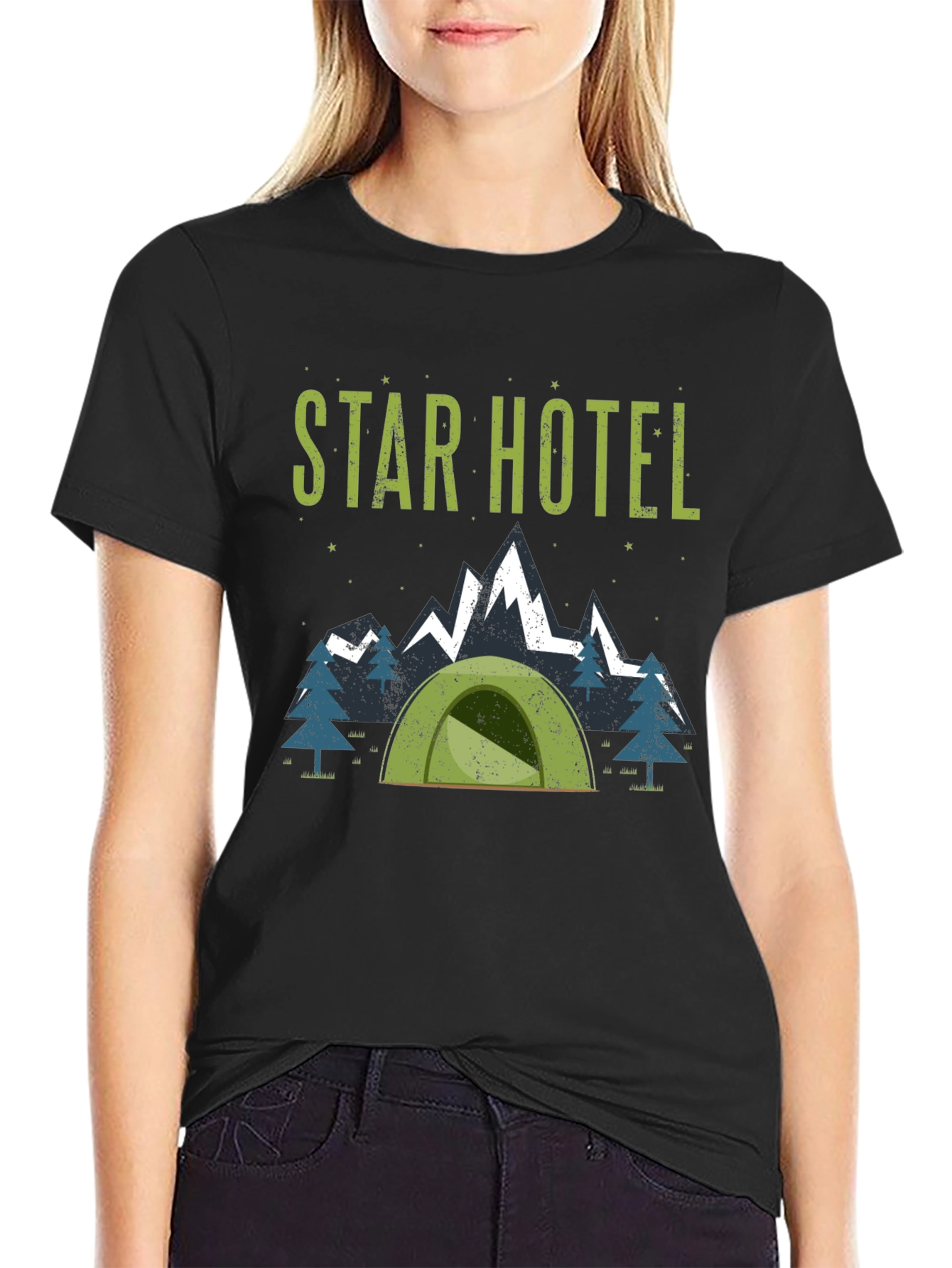 Star Hotel Camping T-Shirt: Adventure Ready!