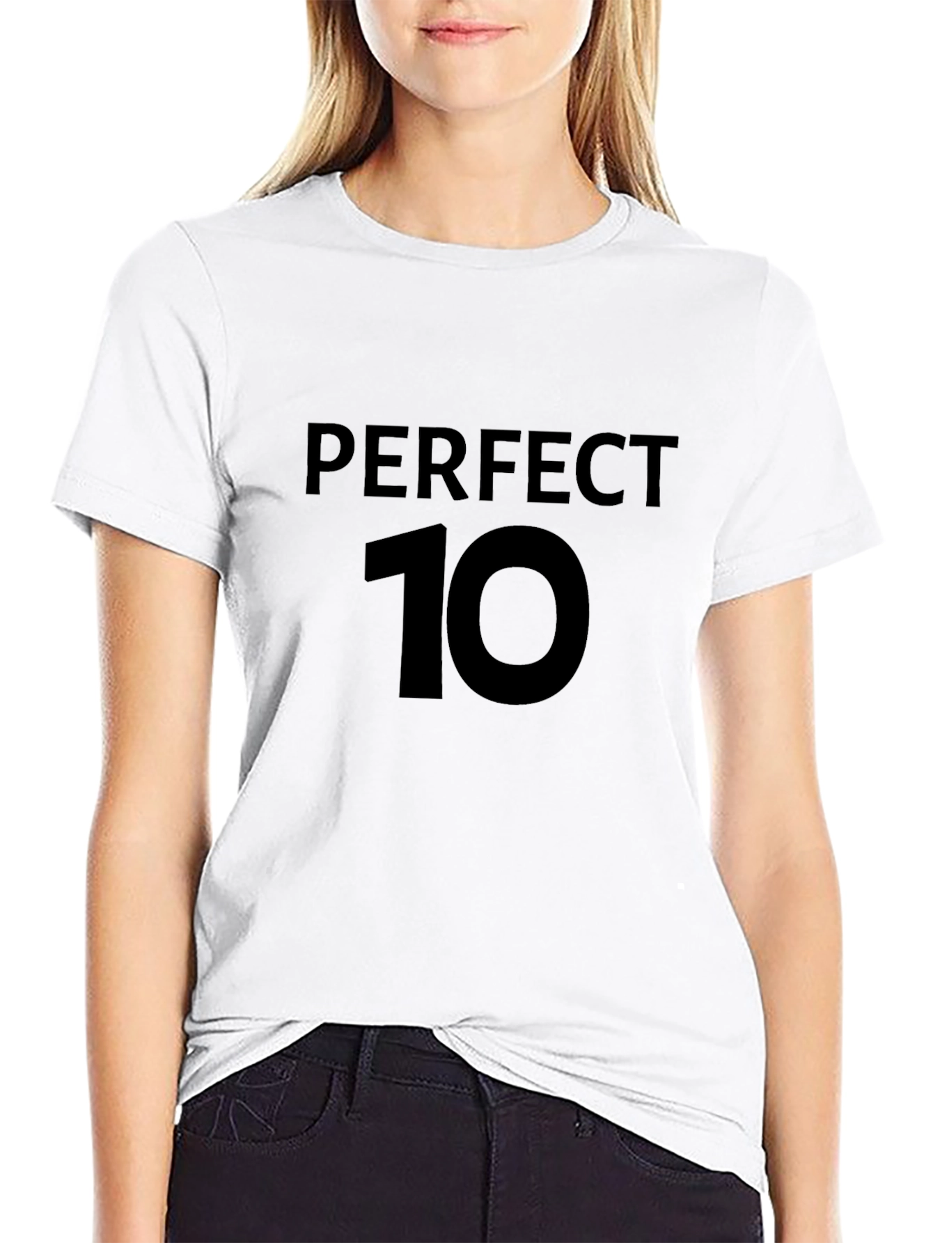 Perfect 10 Graphic Tee - Black Cotton T-Shirt