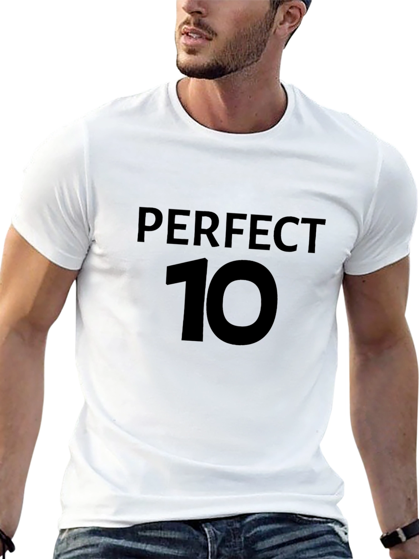 Perfect 10 Graphic Tee - Black Cotton T-Shirt