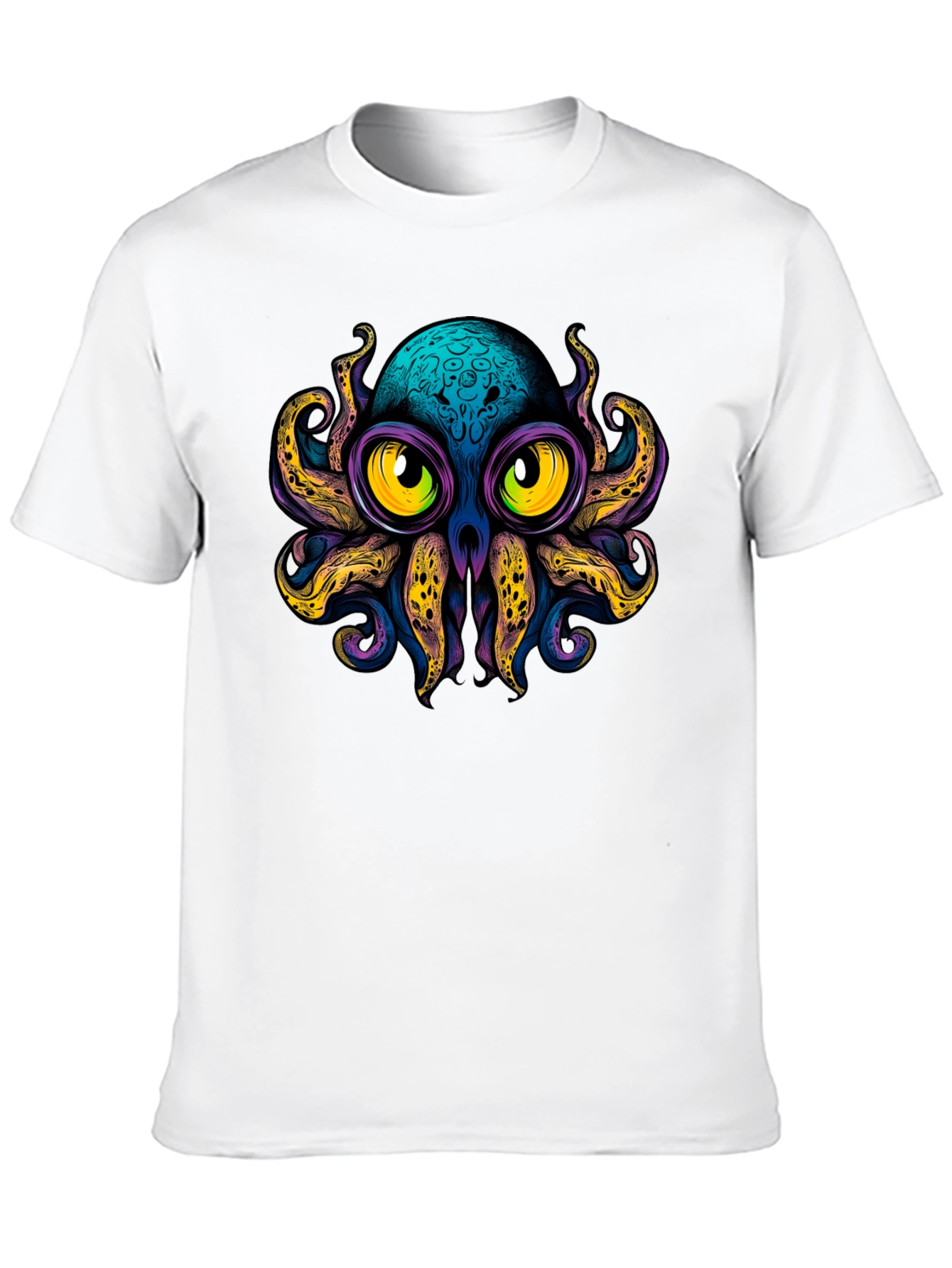 Octopus Graphic Black T-Shirt - Funky Sea Creature Tee