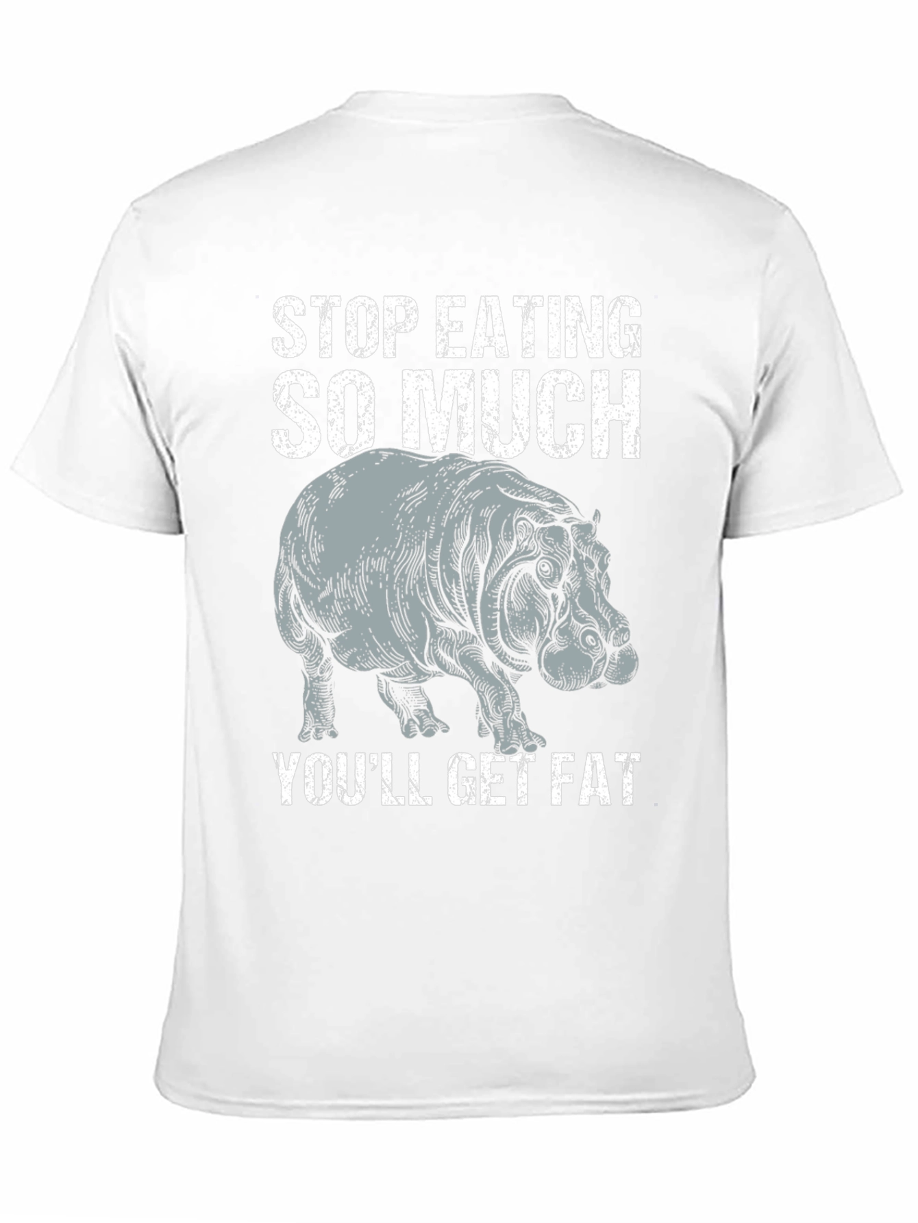 Stop Eating So Much Hippo Graphic T-Shirt