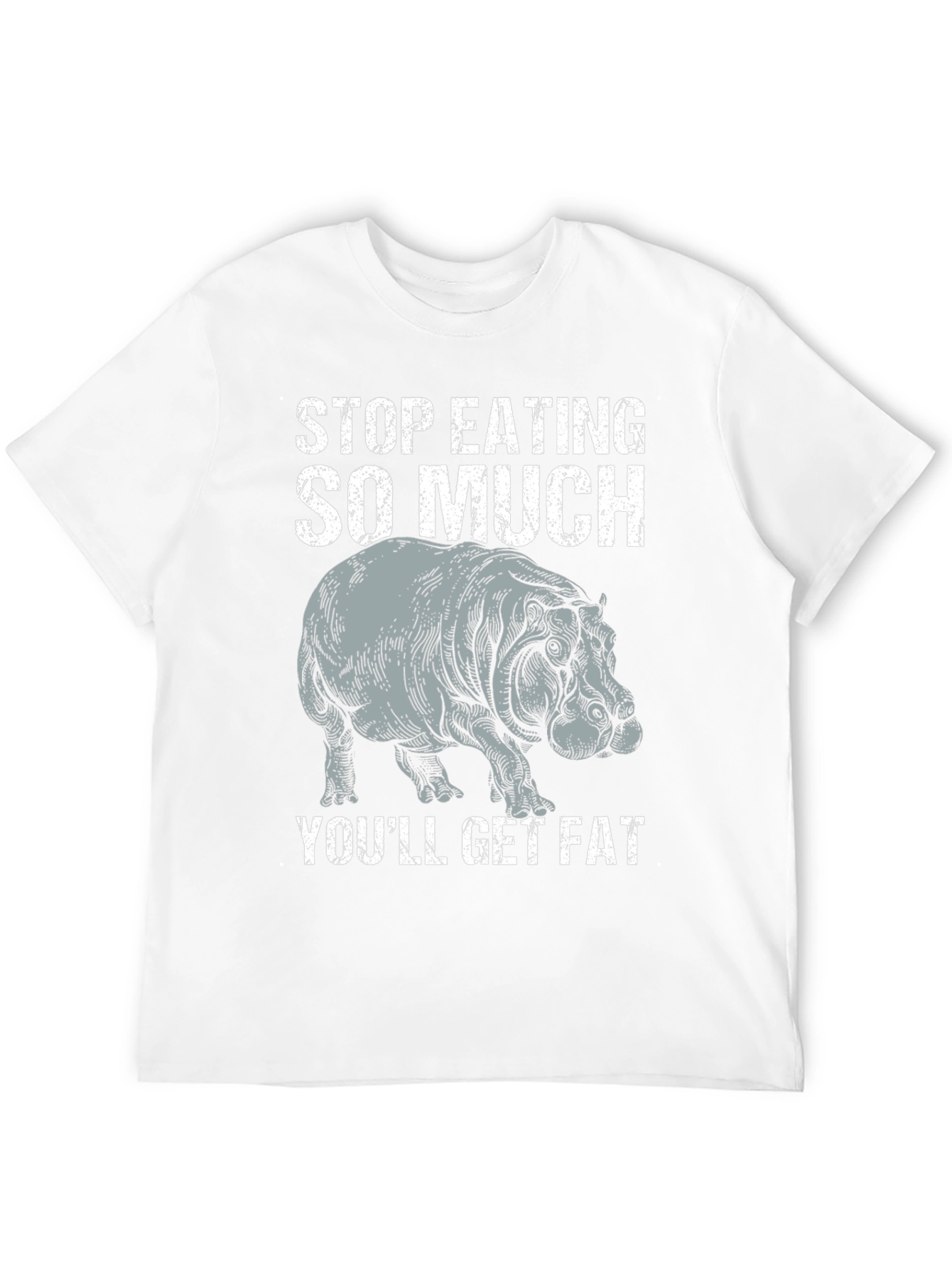 Stop Eating So Much Hippo Graphic T-Shirt