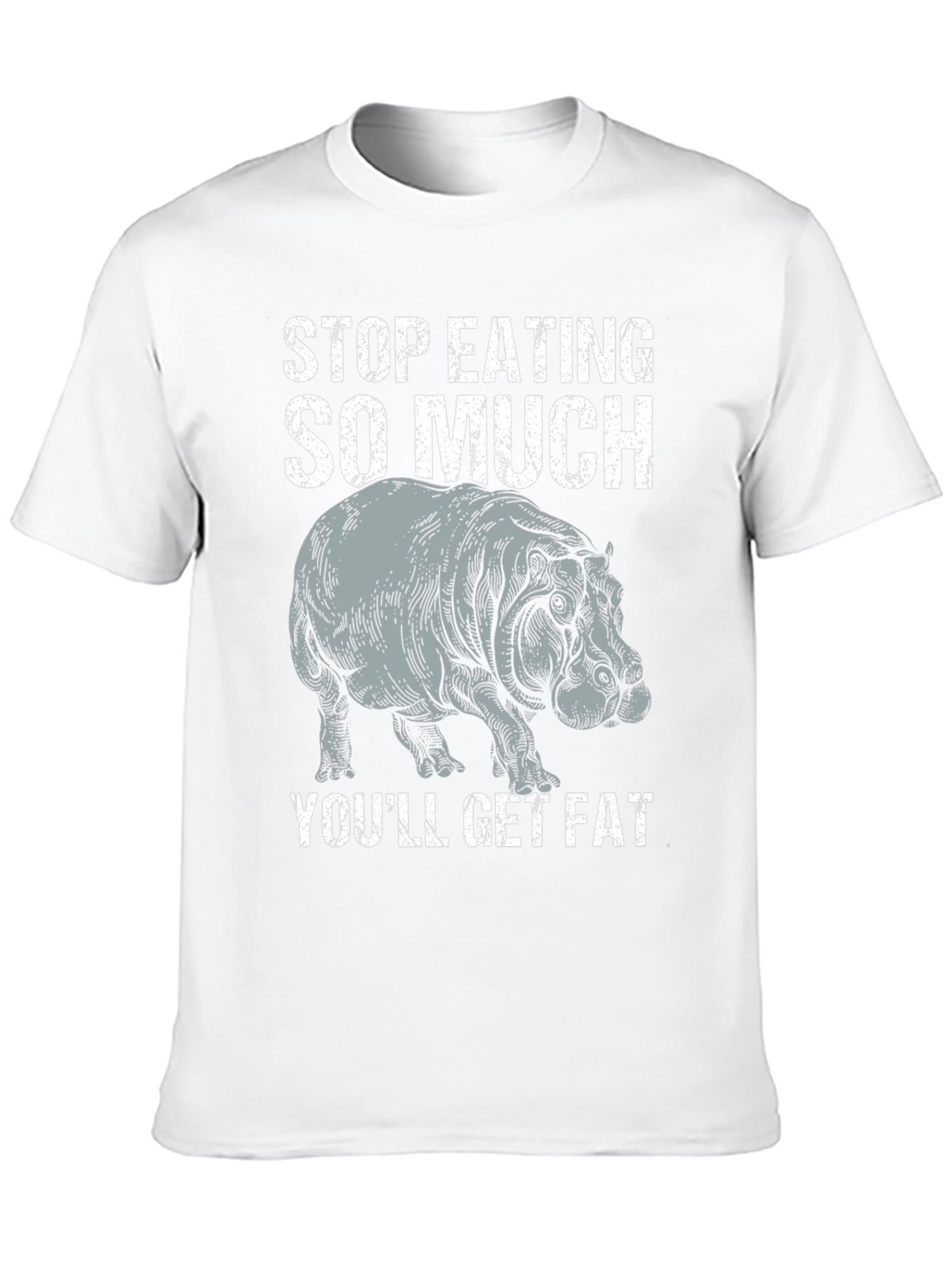 Stop Eating So Much Hippo Graphic T-Shirt