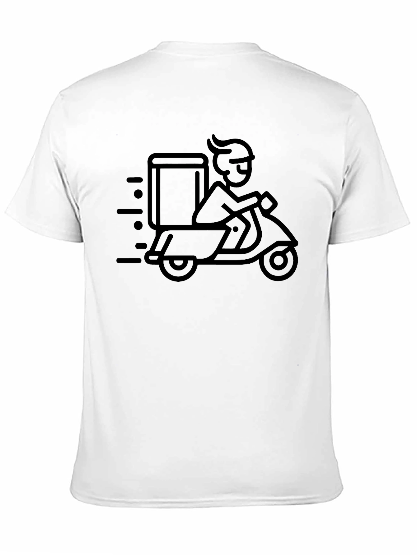 Black Delivery Scooter T-Shirt