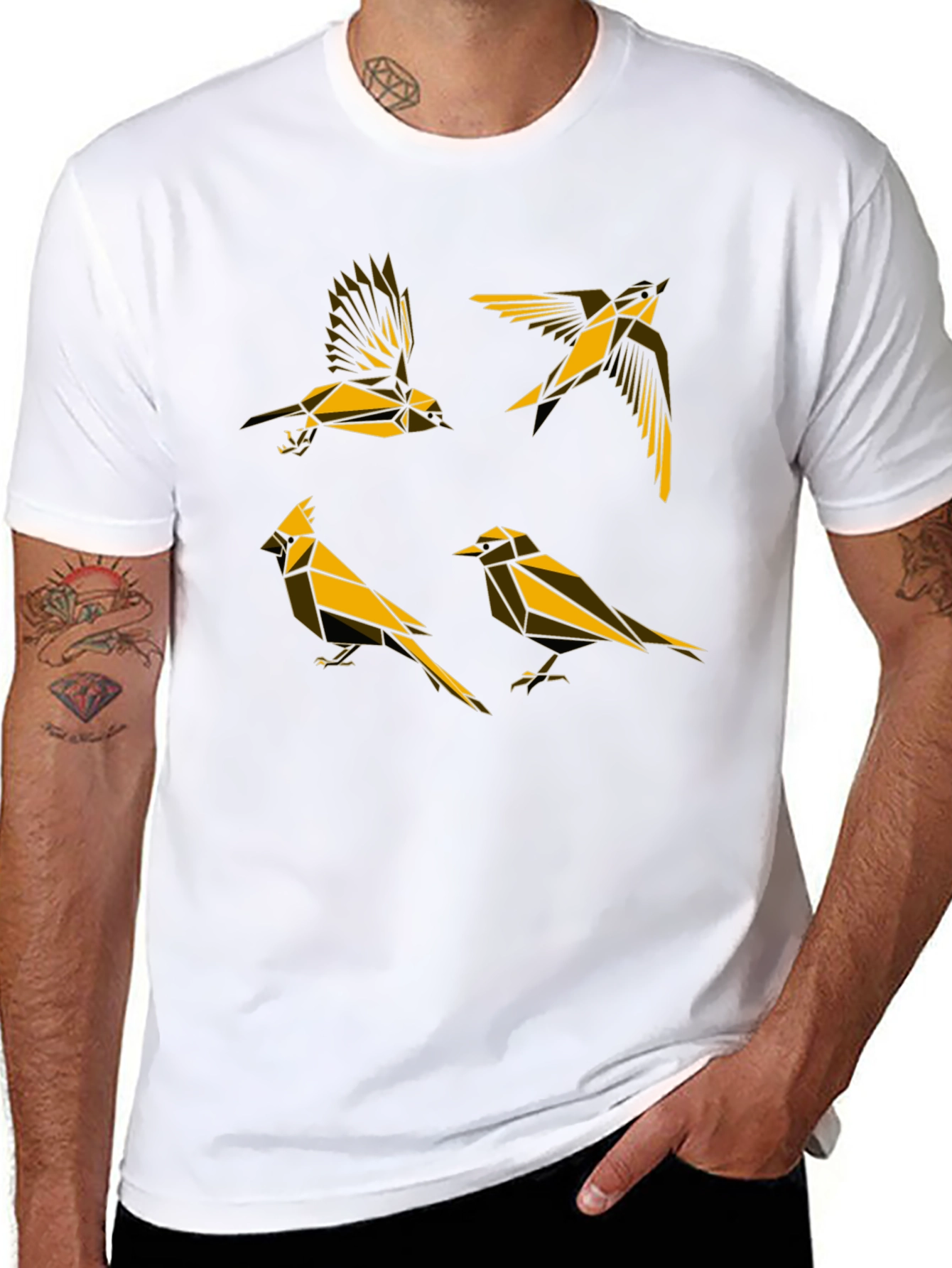 Geometric Bird T-Shirt - Modern Art Tee