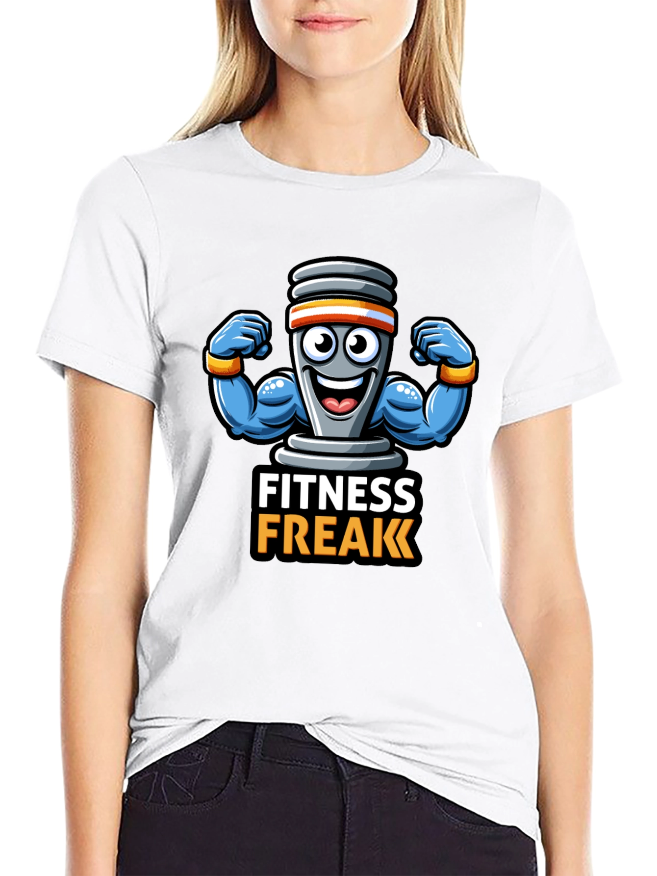 Fitness Freak Black Graphic Tee