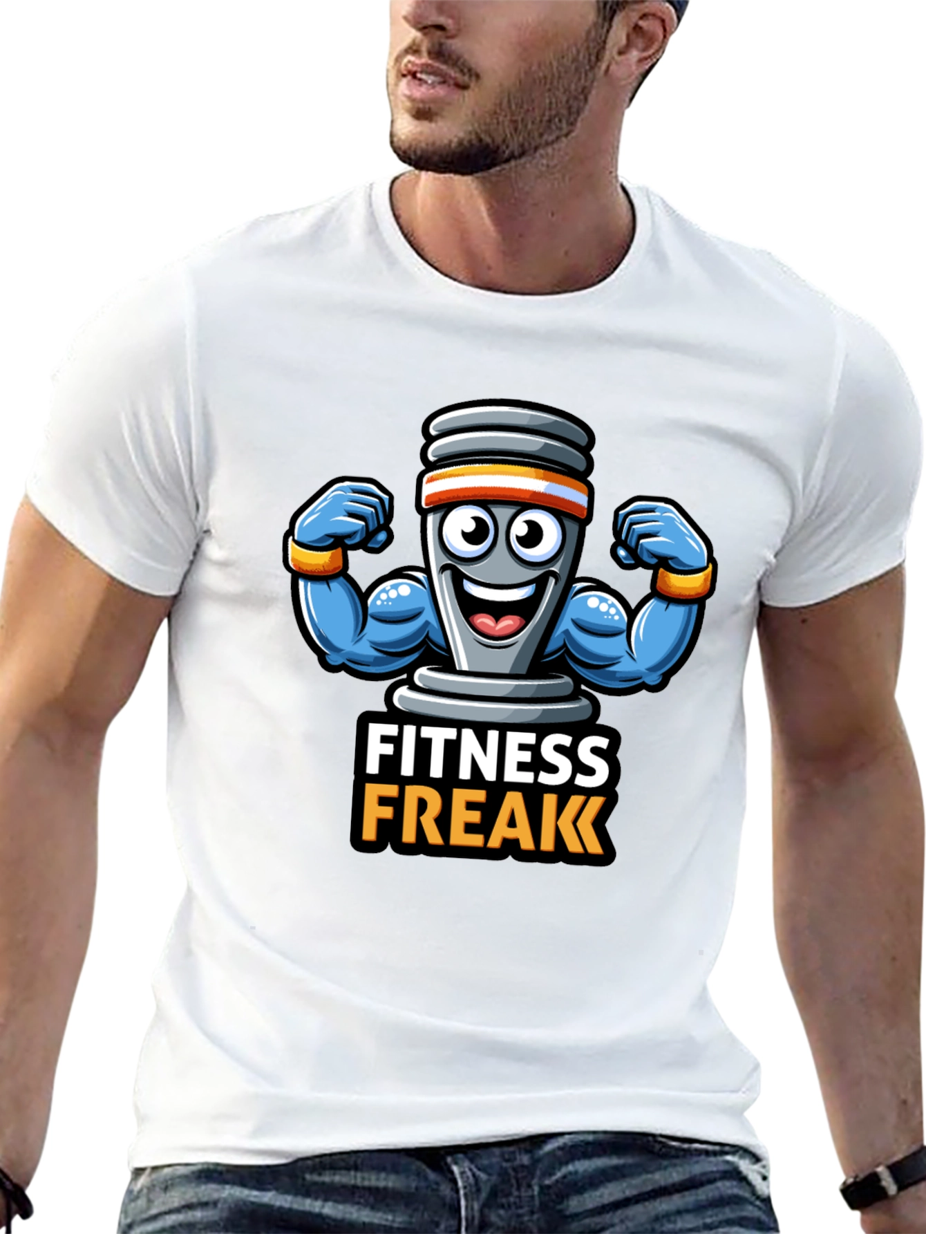 Fitness Freak Black Graphic Tee