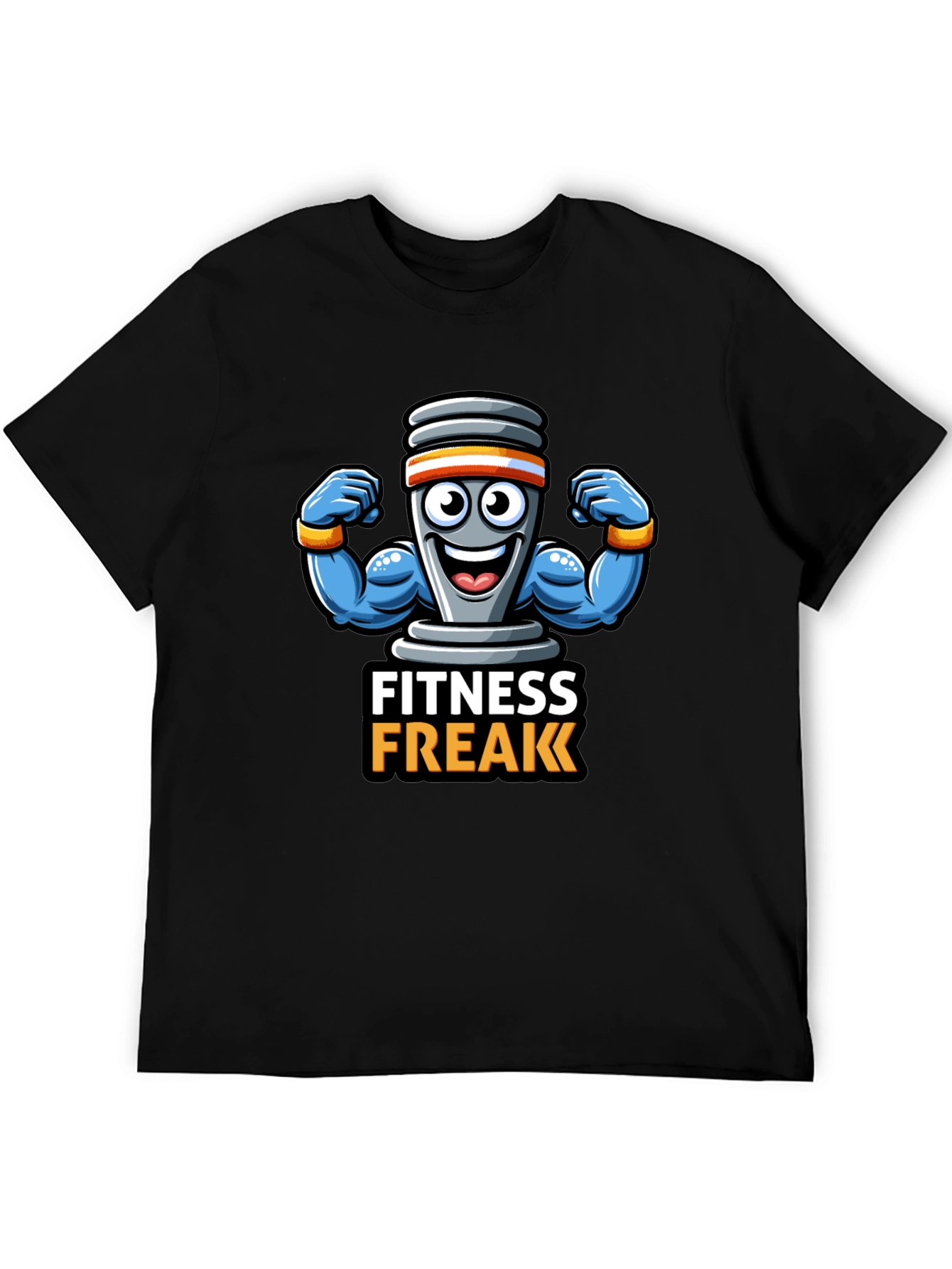Fitness Freak Black Graphic Tee