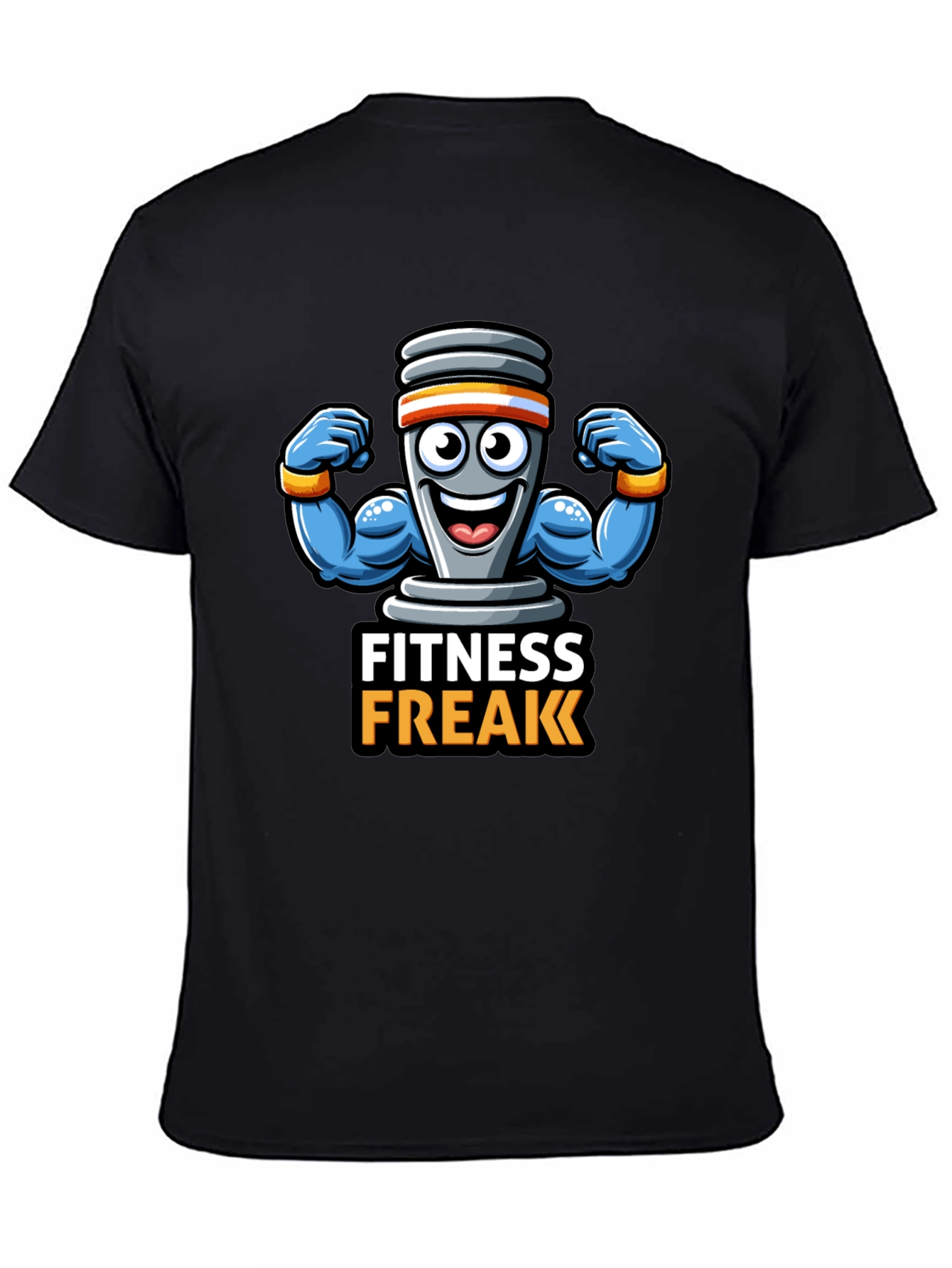 Fitness Freak Black Graphic Tee