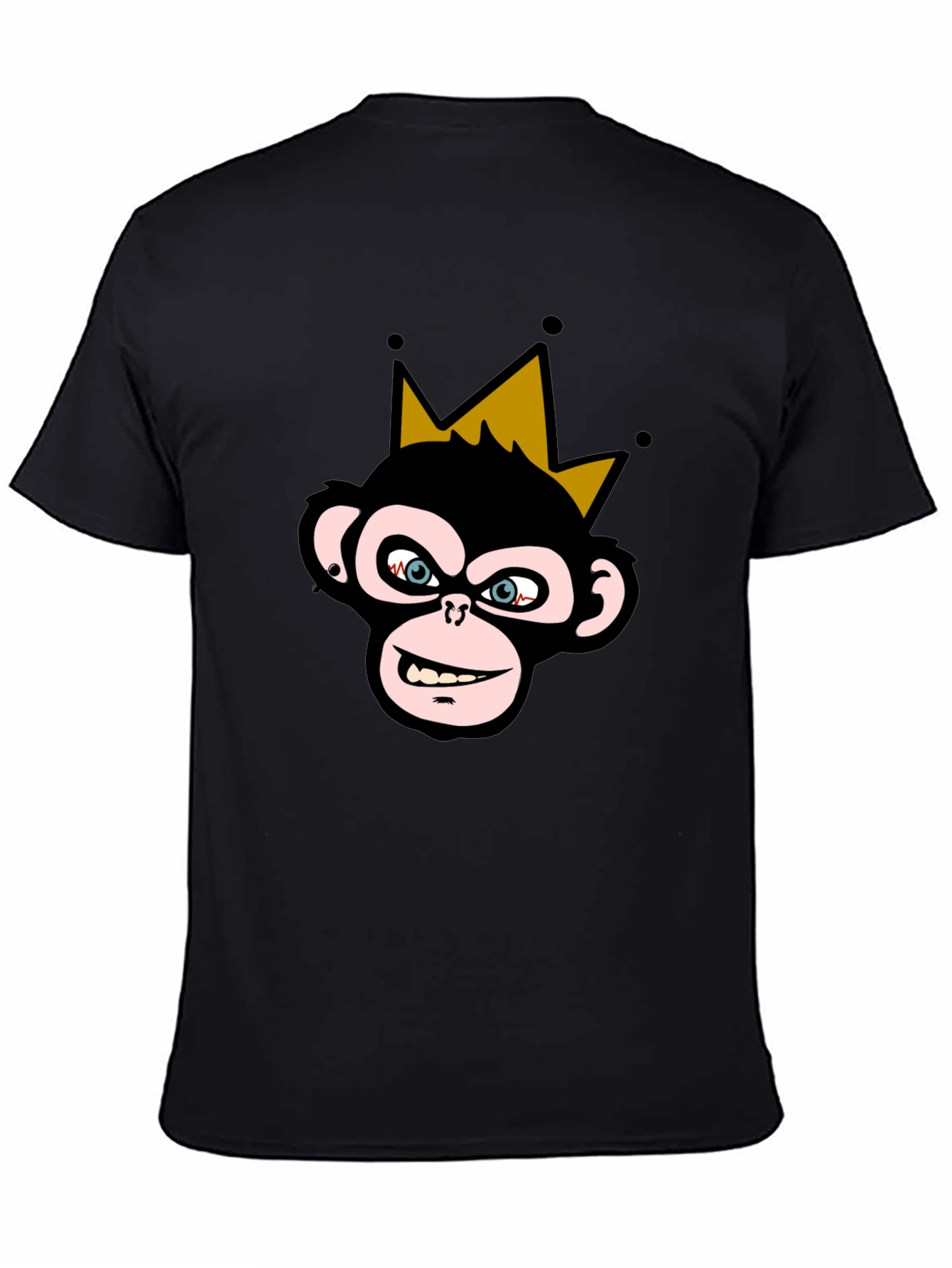 King Monkey Graphic T-Shirt - Black Crew Neck Tee