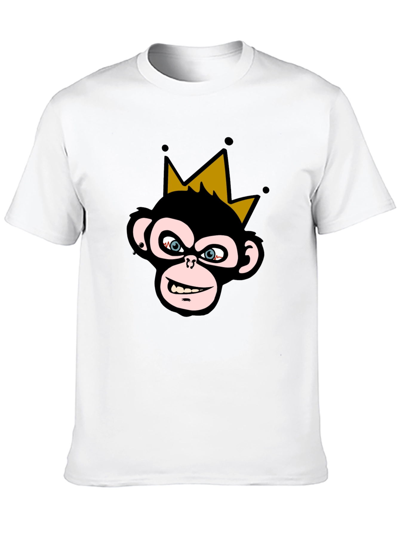 King Monkey Graphic T-Shirt - Black Crew Neck Tee