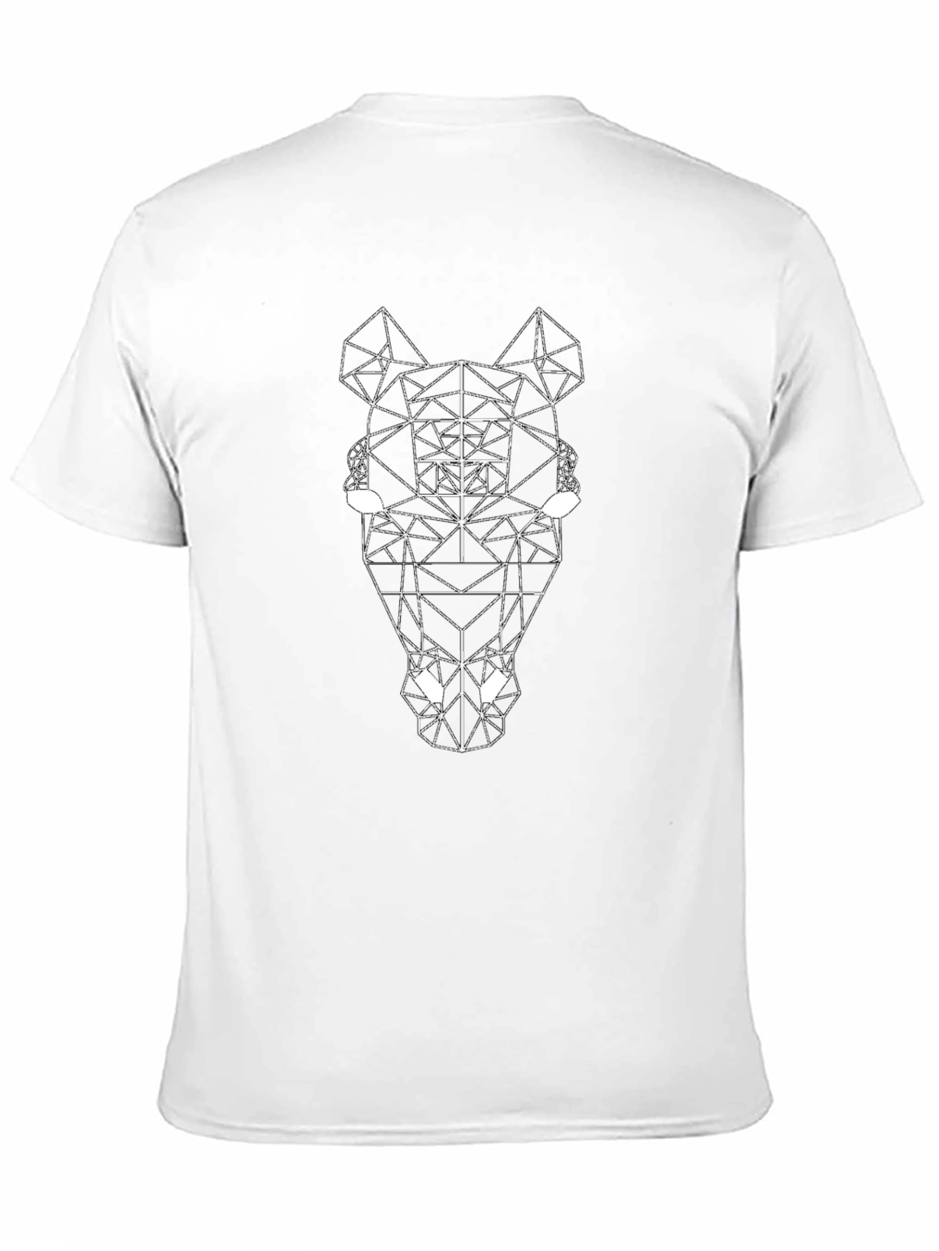 Geometric Horse Graphic Tee - Black