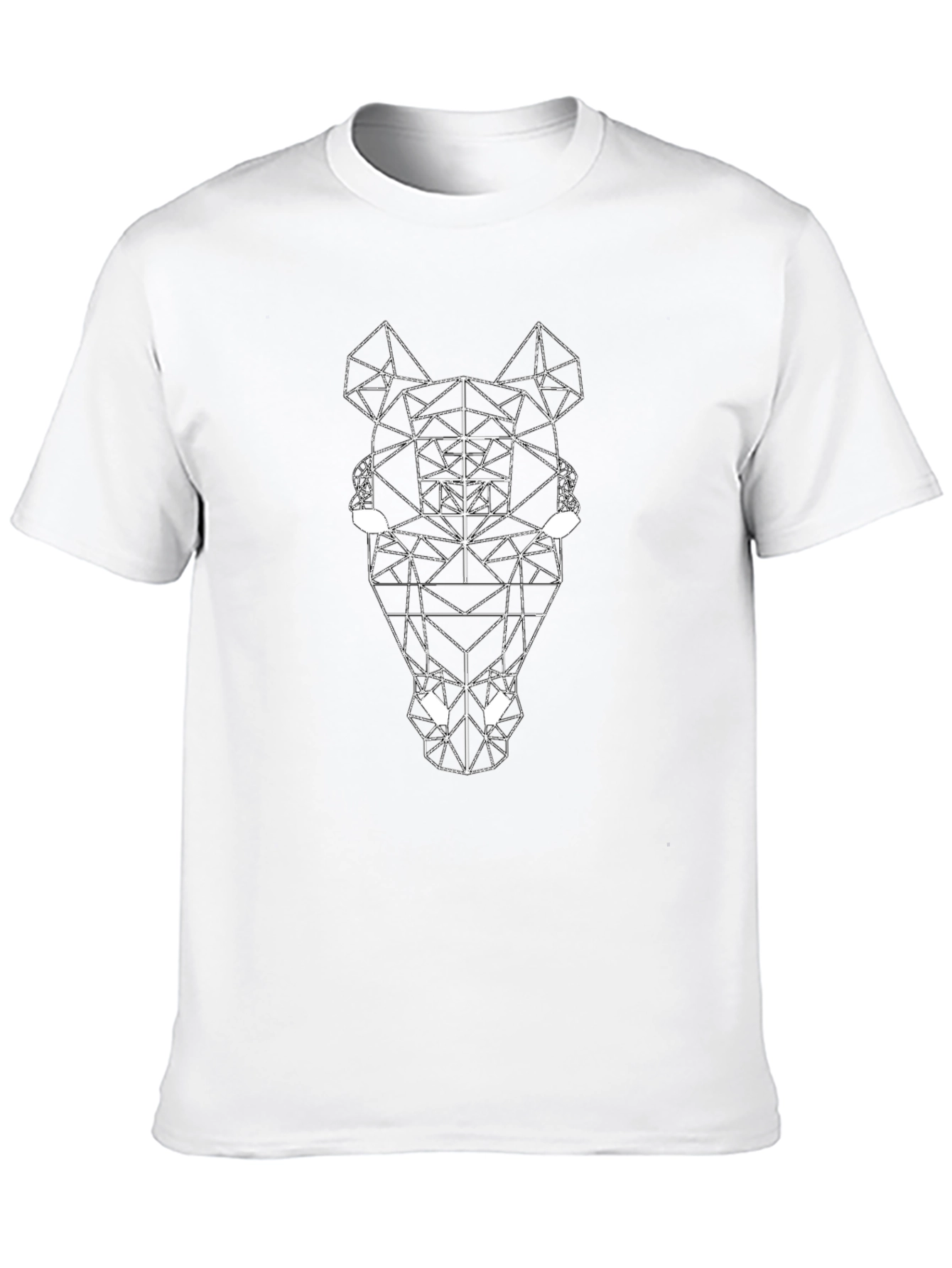 Geometric Horse Graphic Tee - Black
