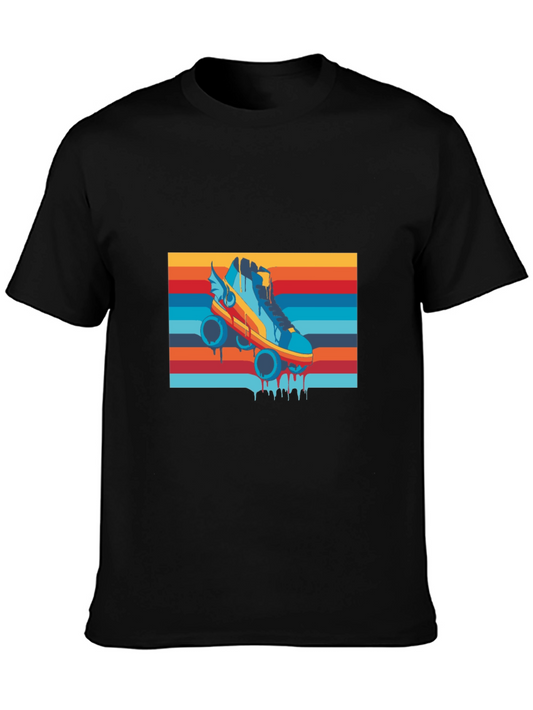 Retro Roller Skate T-Shirt - Cool Graphic Tee