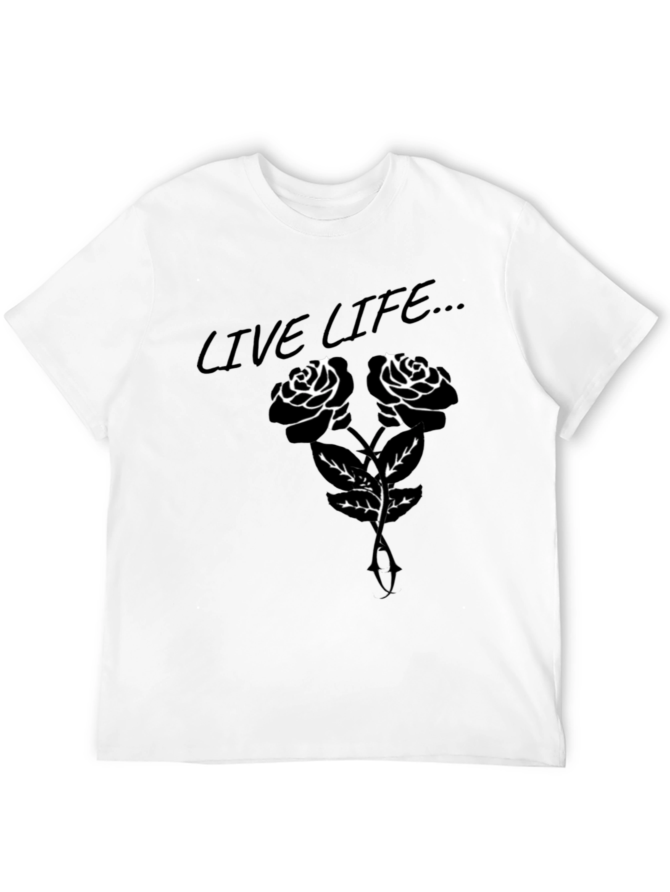 Live Life Rose Graphic T-Shirt