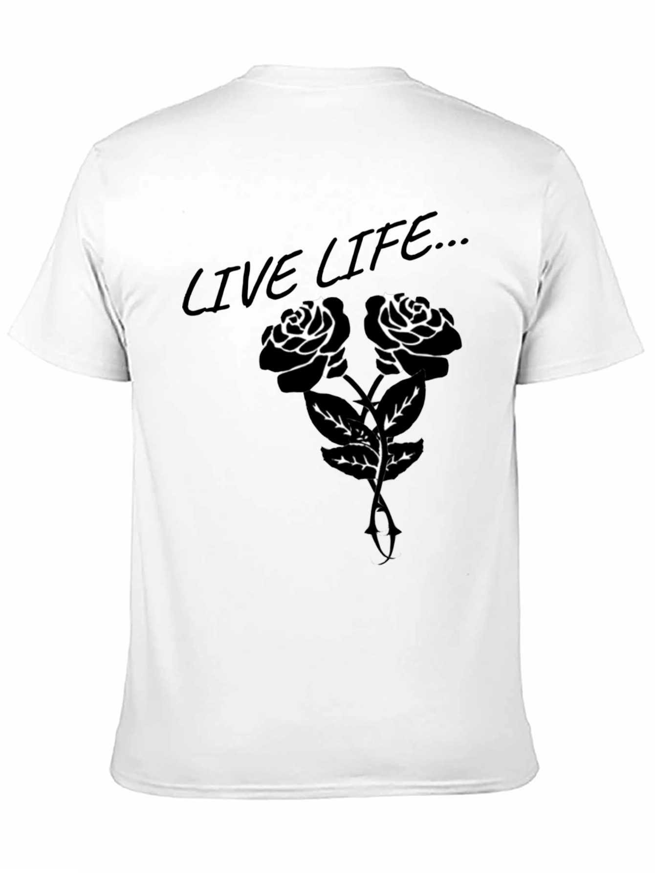 Live Life Rose Graphic T-Shirt