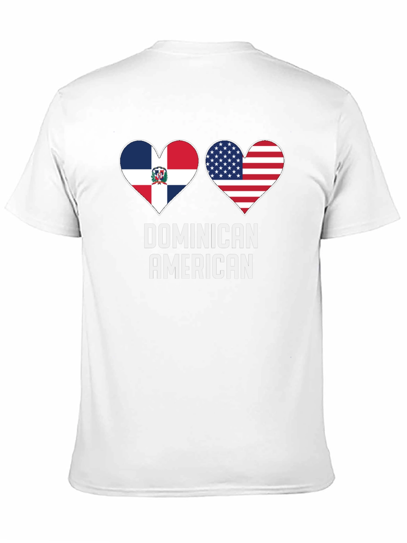Dominican American Flag Heart T-Shirt