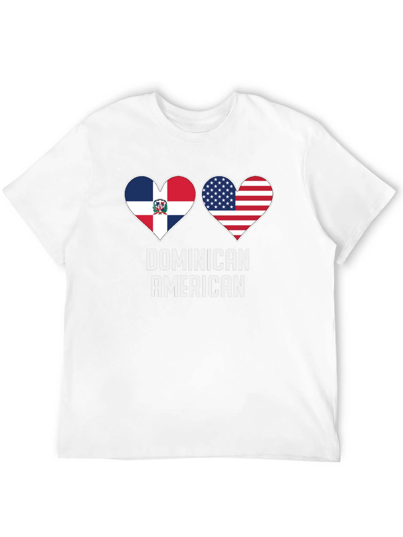Dominican American Flag Heart T-Shirt