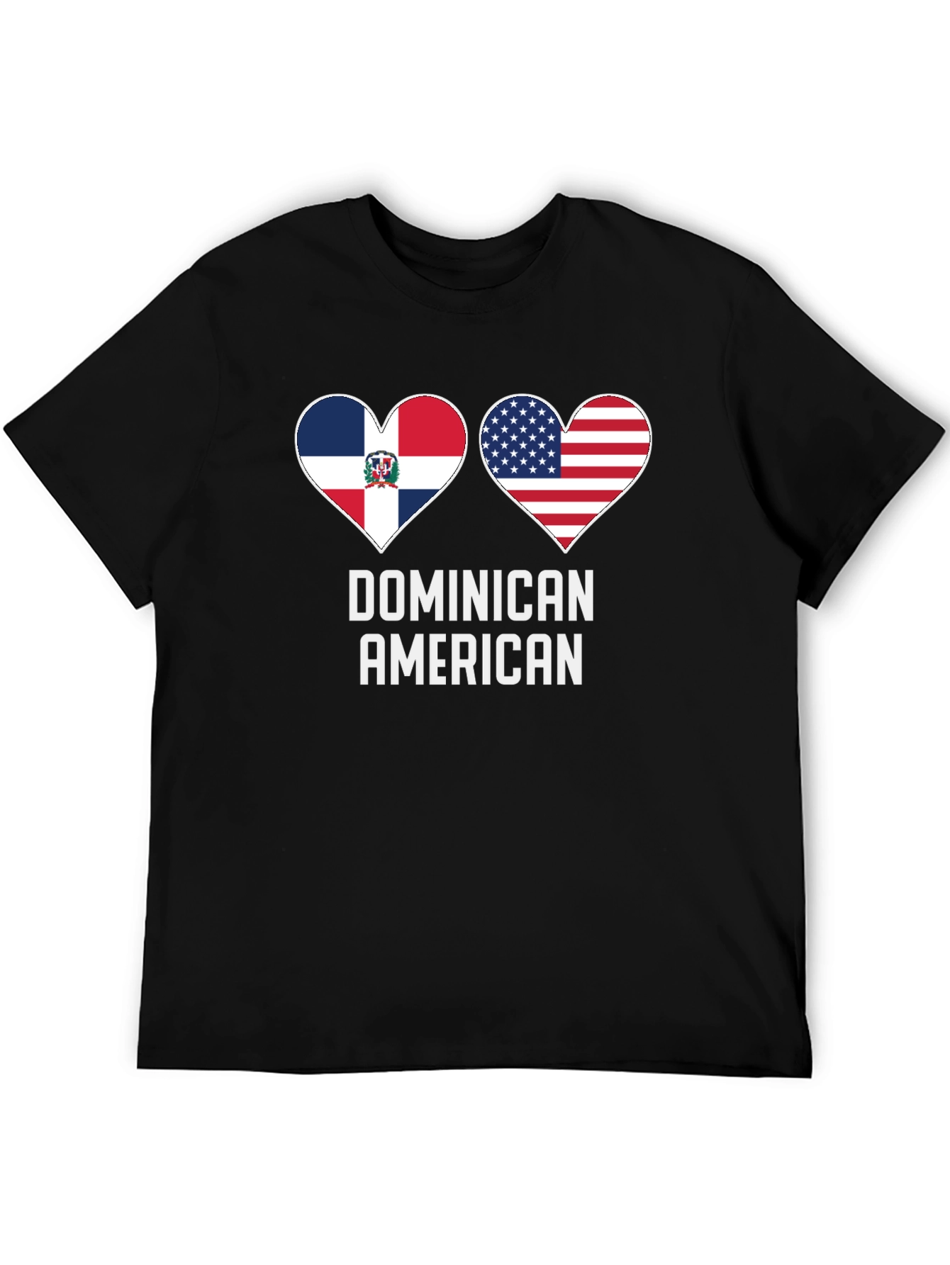 Dominican American Flag Heart T-Shirt