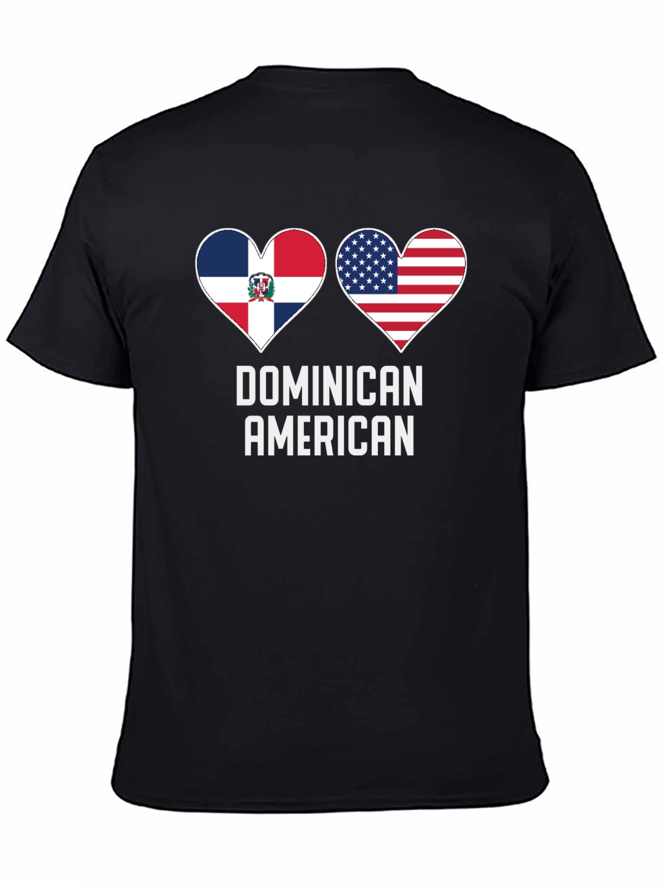 Dominican American Flag Heart T-Shirt