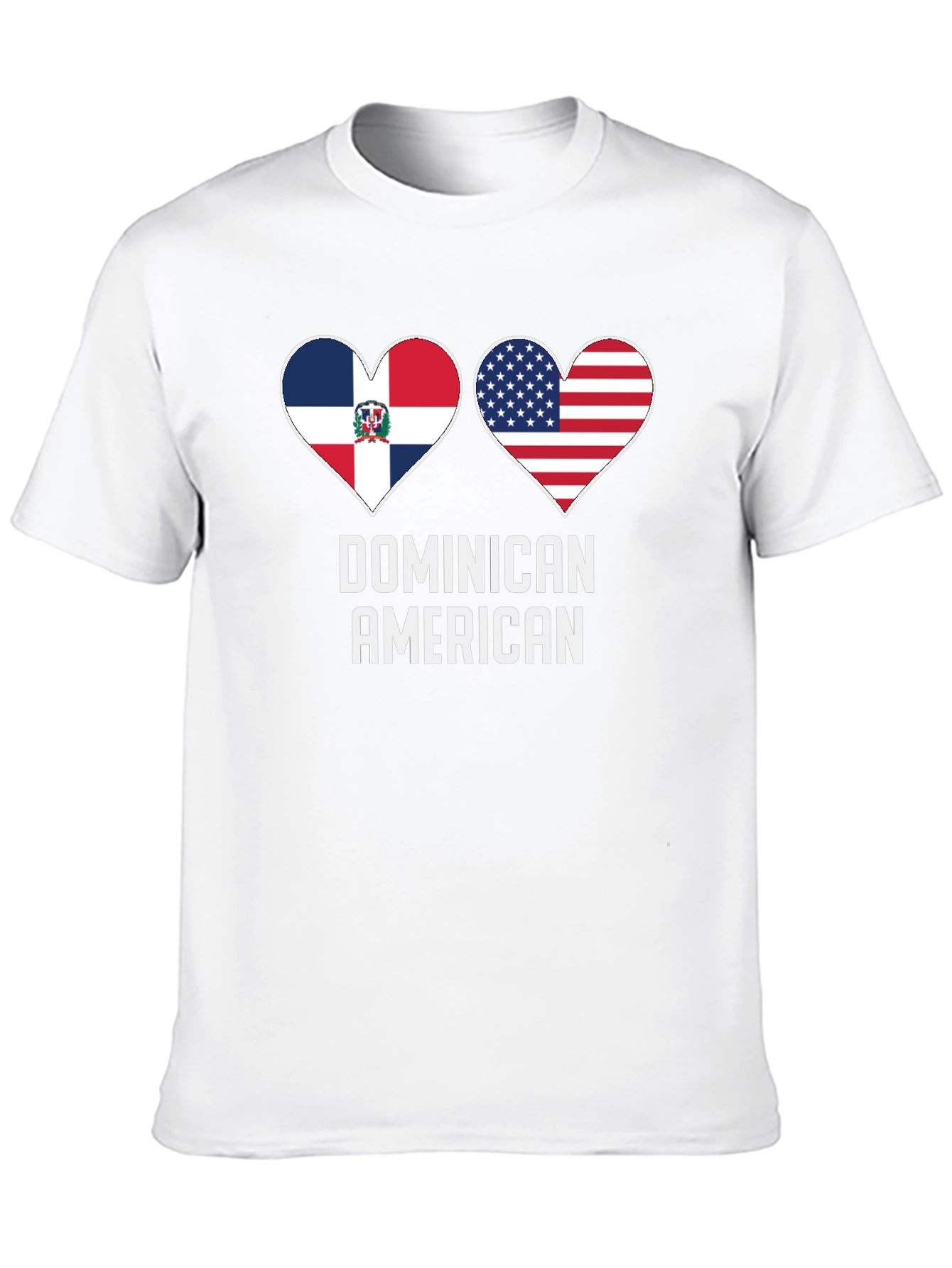 Dominican American Flag Heart T-Shirt