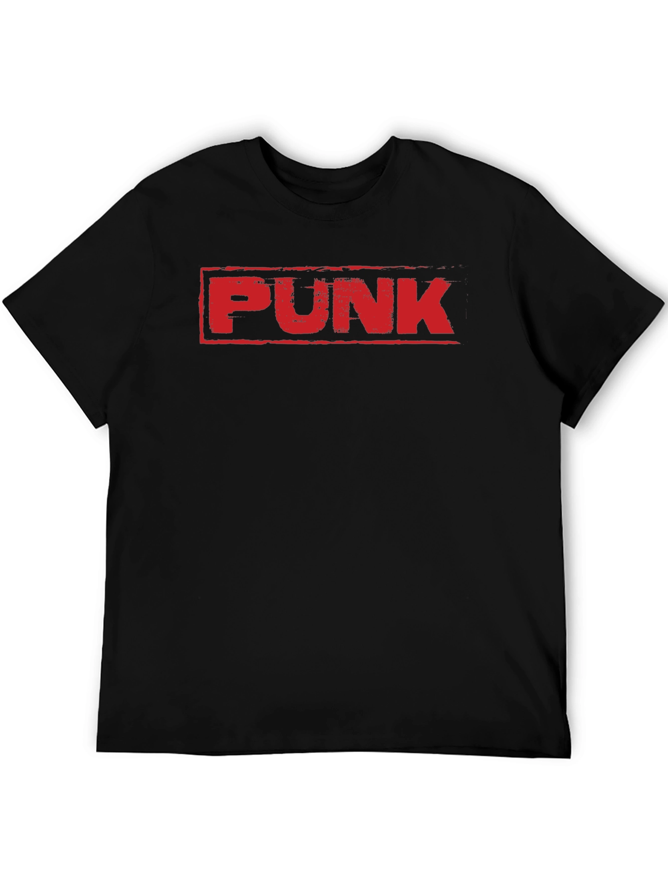 Punk Graphic T-Shirt - Bold Red Print on Black