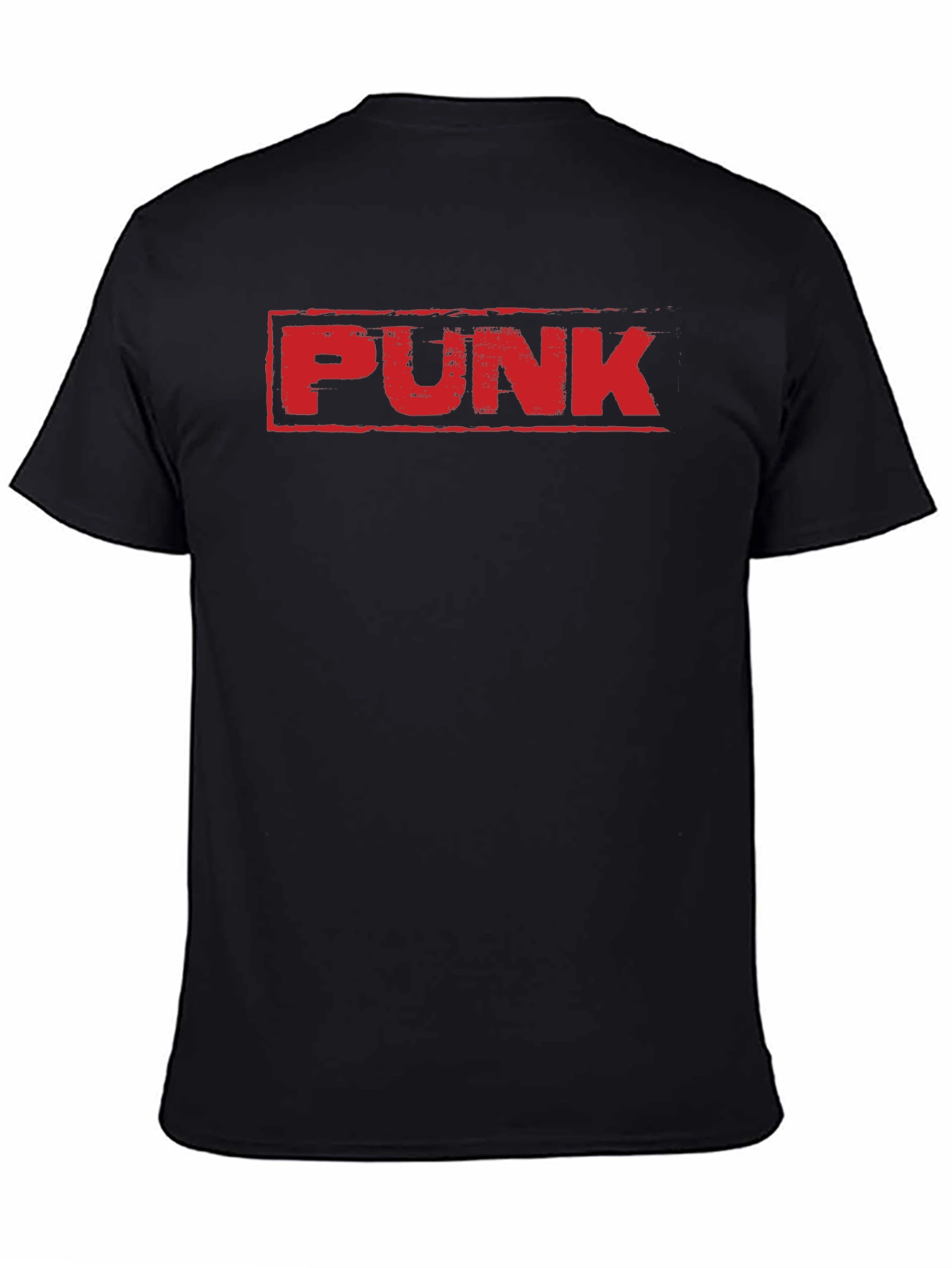 Punk Graphic T-Shirt - Bold Red Print on Black